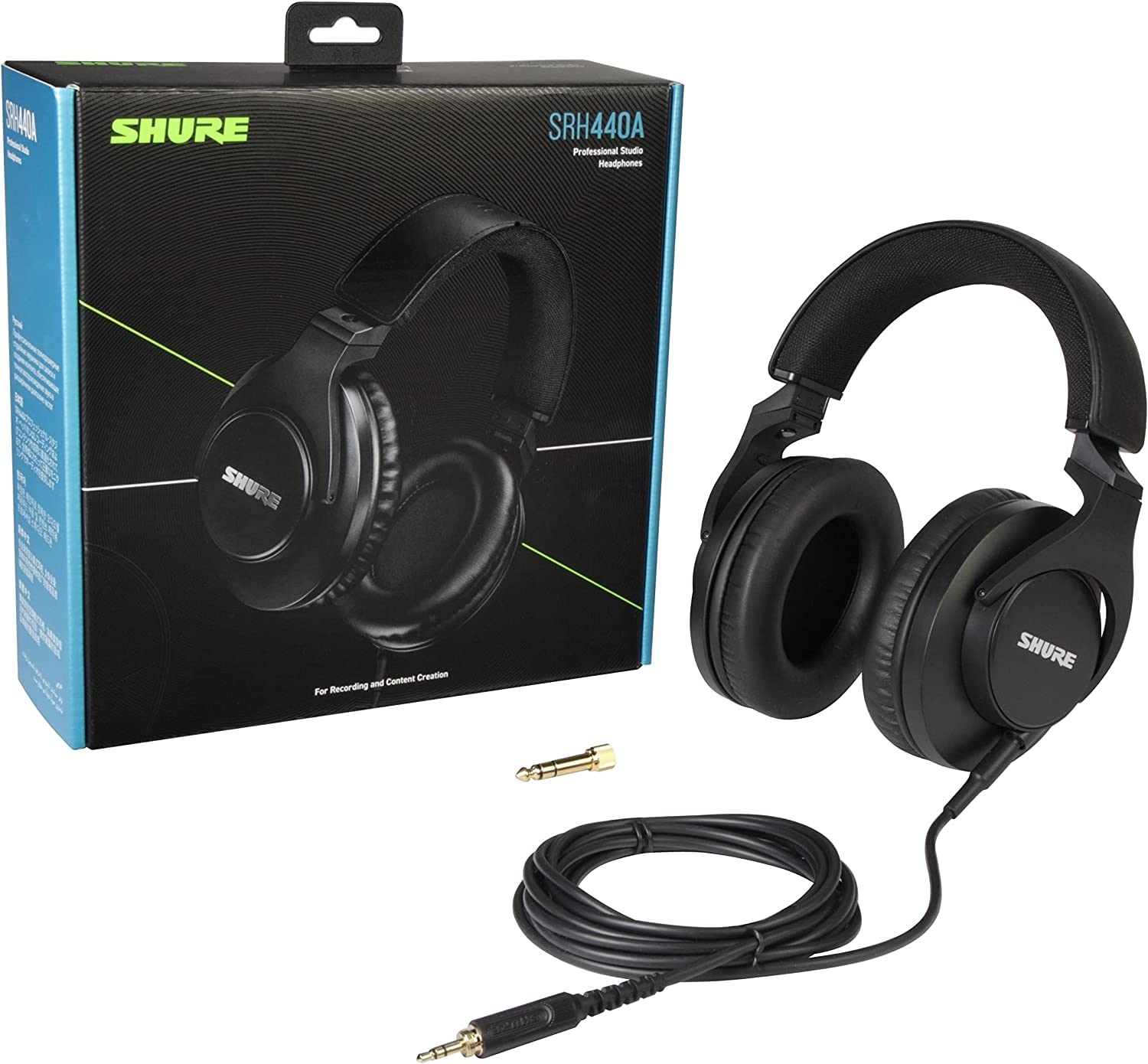 Shure MV7X XLR Podcast Microphone & SRH440A Professional Studio Headphones Bundle - Perfect for Podcasting, Voice Recording, and Audio Monitoring