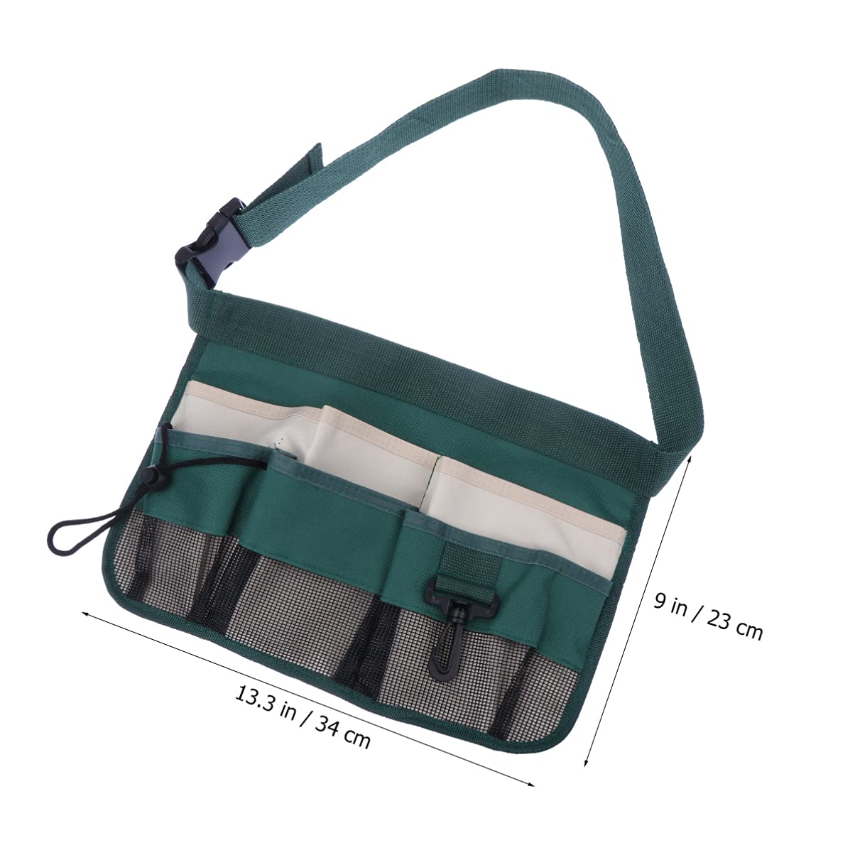 **Hemoton Heavy Duty Canvas Waist Pouch – Gardening Tool Belt Bag for Electric Wrenches, Technician Work Pouch, Multi-Pocket Utility Tote for Gardeners & Cleaners – Perfect for Outdoor Work & DIY Projects**