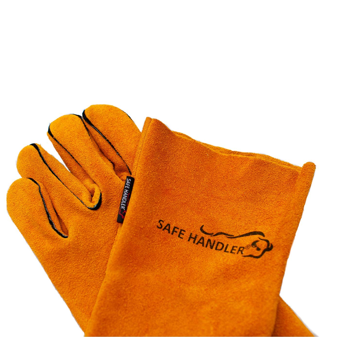 Heavy Duty Leather Welding Gloves - Heat & Cut Resistant, Double Palm Reinforced for Maximum Protection - Ideal for BBQ, Grilling, Oven, Fireplace, Welding & Metalworking - Pack of 10 Pairs (20 Gloves) - Perfect for Professional Chefs, Welders & DIY Enthusiasts