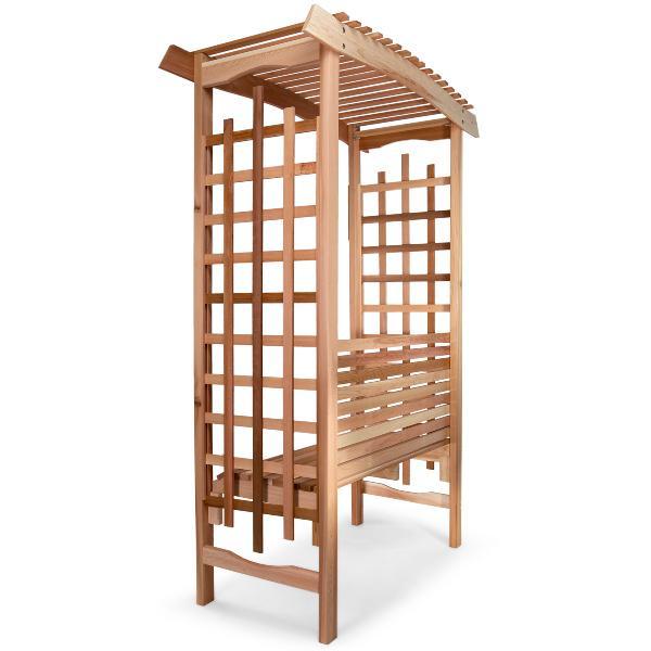 Sturdy Cedar Garden Arbor with Bench - Perfect for Outdoor Weddings, Backyard Decor & Relaxing in Your Garden