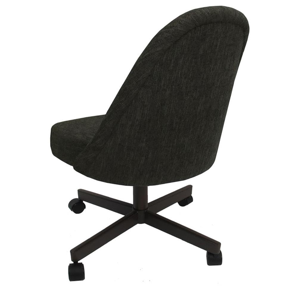 M-235 Swivel Metal Dining Caster Chair - Sanora Brown - Coffee - Perfect for Kitchen, Dining Room, Restaurant & Office Use