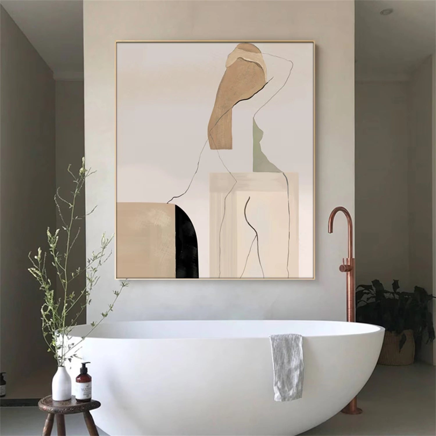 Abstract Tranquility Art Painting - Modern Wall Decor for Living Room, Bedroom & Office - Handmade Canvas Artwork #WS239 | Perfect for Home Decor & Meditation Spaces