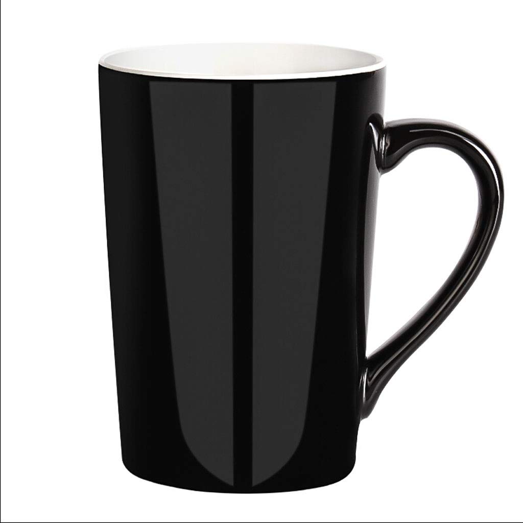 Premium Black Ceramic Coffee Mug - 12oz Trendy & Creative Design for Hot & Cold Drinks - Perfect for Home, Office, or Gifts - Durable Dishwasher Safe Tea & Coffee Cup