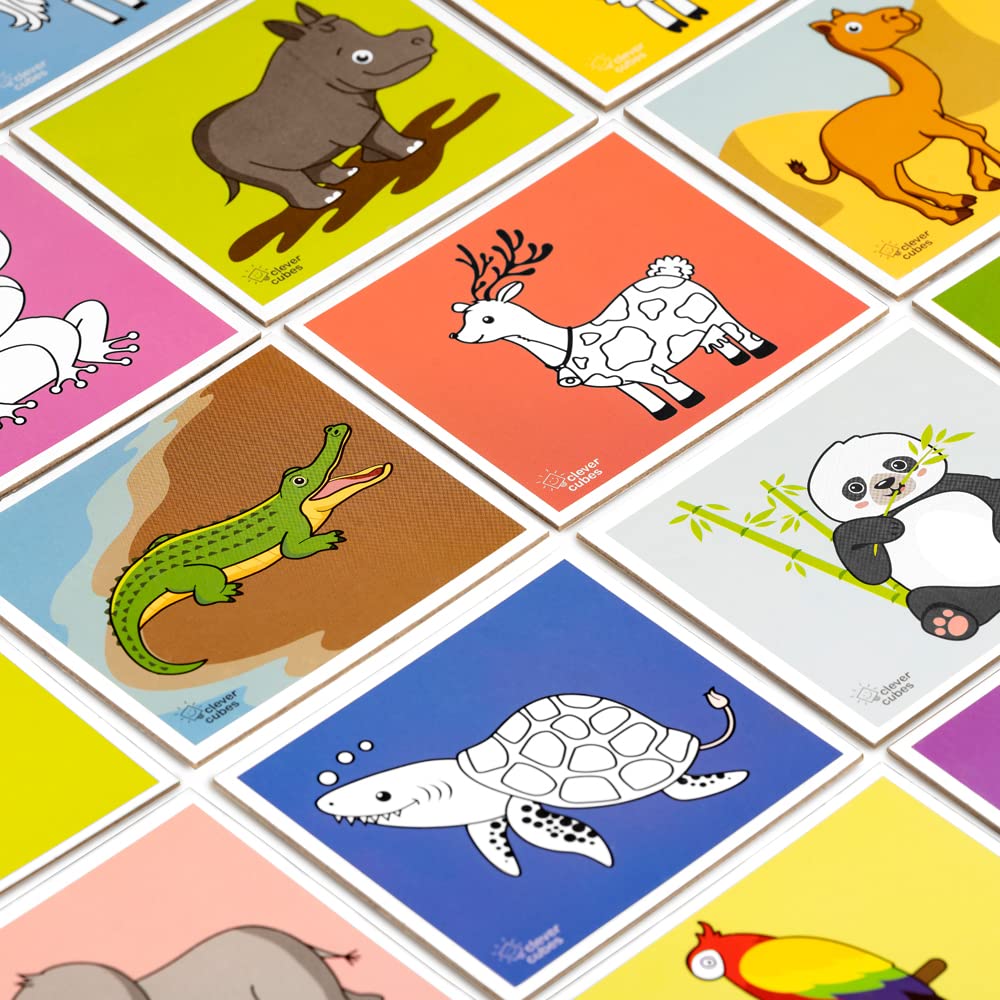 Clever Cubes Amusing Animals - Fun & Educational Activity Games for Kids | Perfect Birthday Party Favors, Classroom Rewards & Learning Gifts