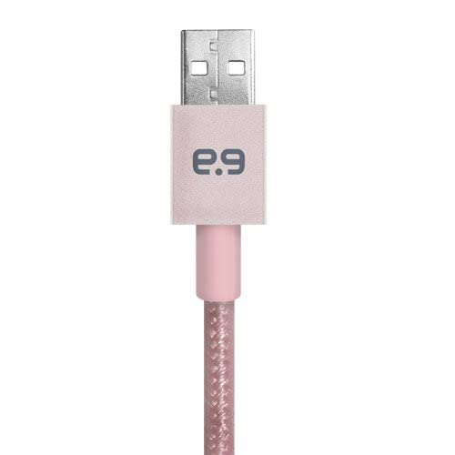 Premium Braided Metallic Lightning Cable for iPhone - Rose Gold 48