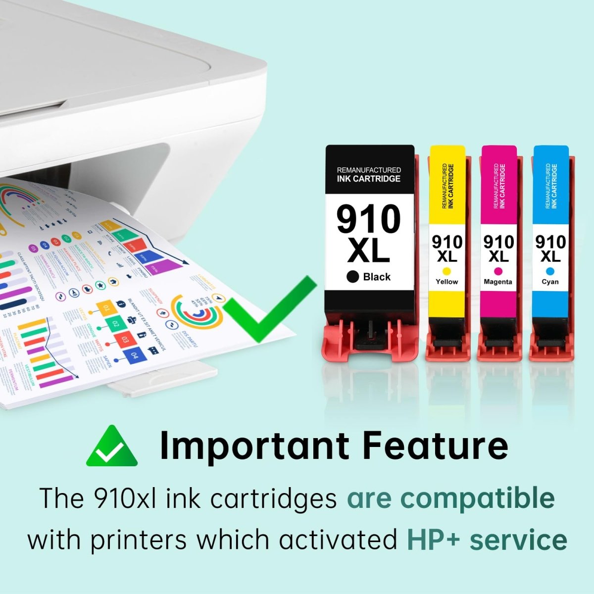 HP 910XL Black High Yield Ink Cartridge (2-Pack) - Compatible with HP Printers | Ideal for Home Office, School & Business Printing Needs