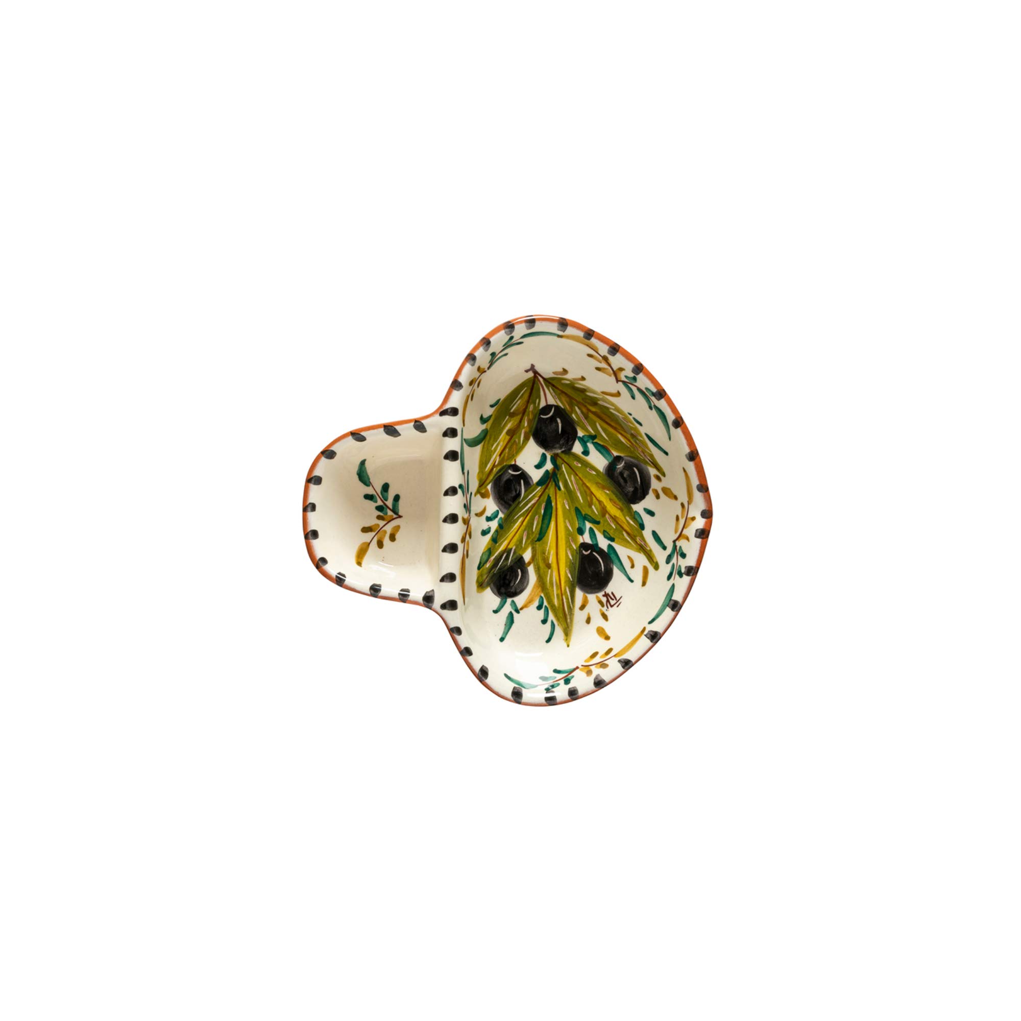 Casafina Ceramic Terracotta 7-Inch Olive Dish - Alentejo Collection | Microwave & Dishwasher Safe Dinnerware | Food Safe Glazed Serveware | Restaurant Quality Appetizer Plate | Perfect for Tapas, Antipasto & Mediterranean Cuisine
