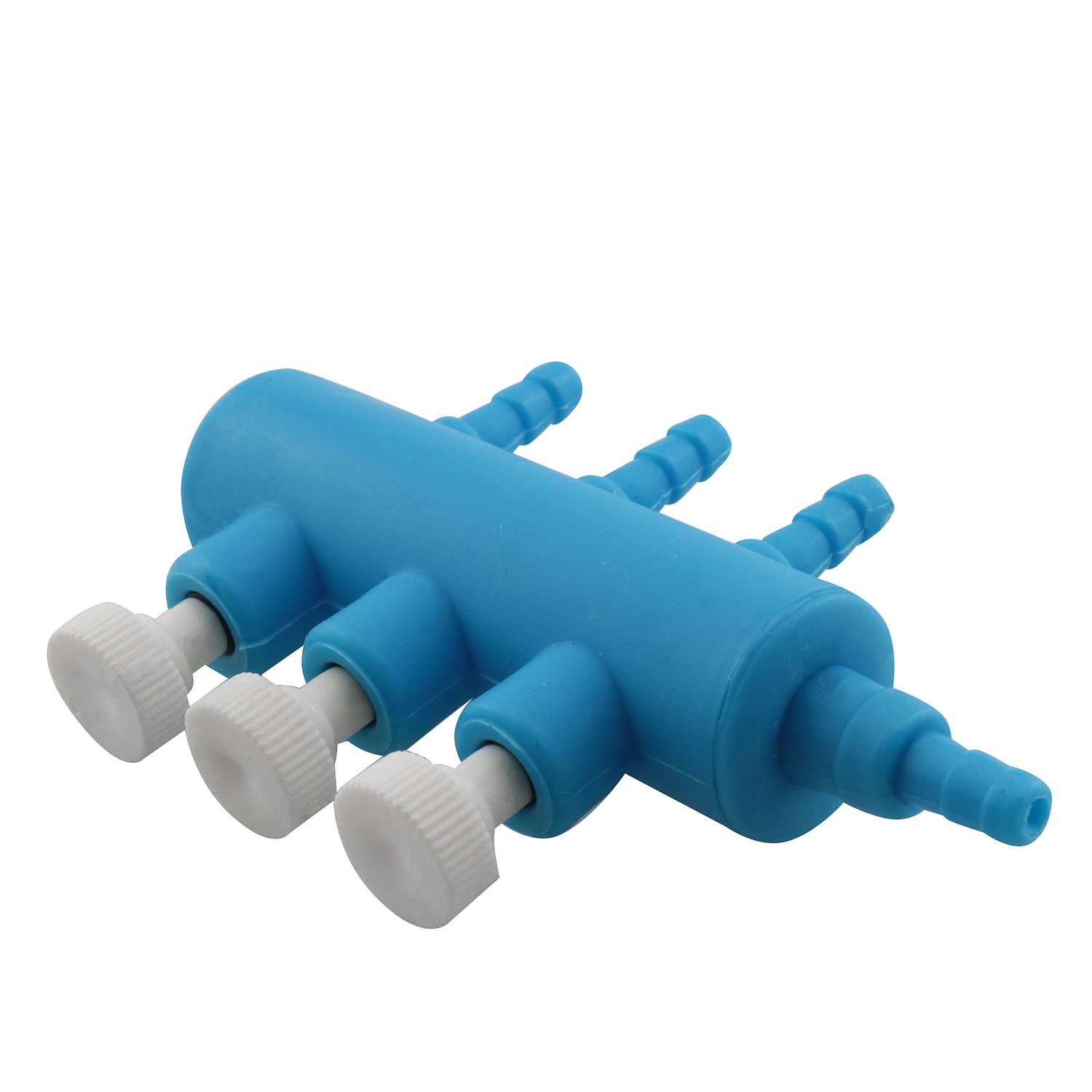 RLECS 3-Way Air Manifold Splitter - 8mm to 4mm Oxygen Hose Distributor for Aquarium Air Pumps | Fish Tank Air Flow Control with Lever | Perfect for Multiple Air Tube Connections in Aquariums, Hydroponics & Oxygen Therapy