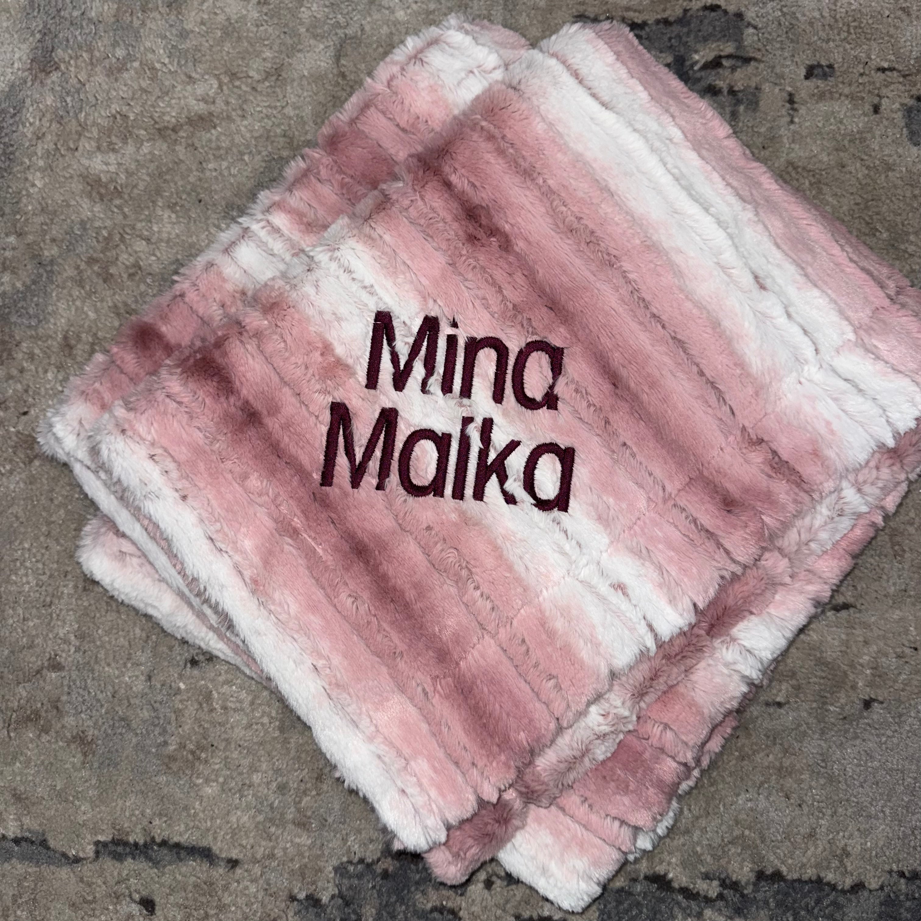 Zandino Rowan Mauve Minky Blanket - Ultra Soft Plush Throw for Cozy Comfort | Perfect for Bed, Couch & Nursery | Machine Washable