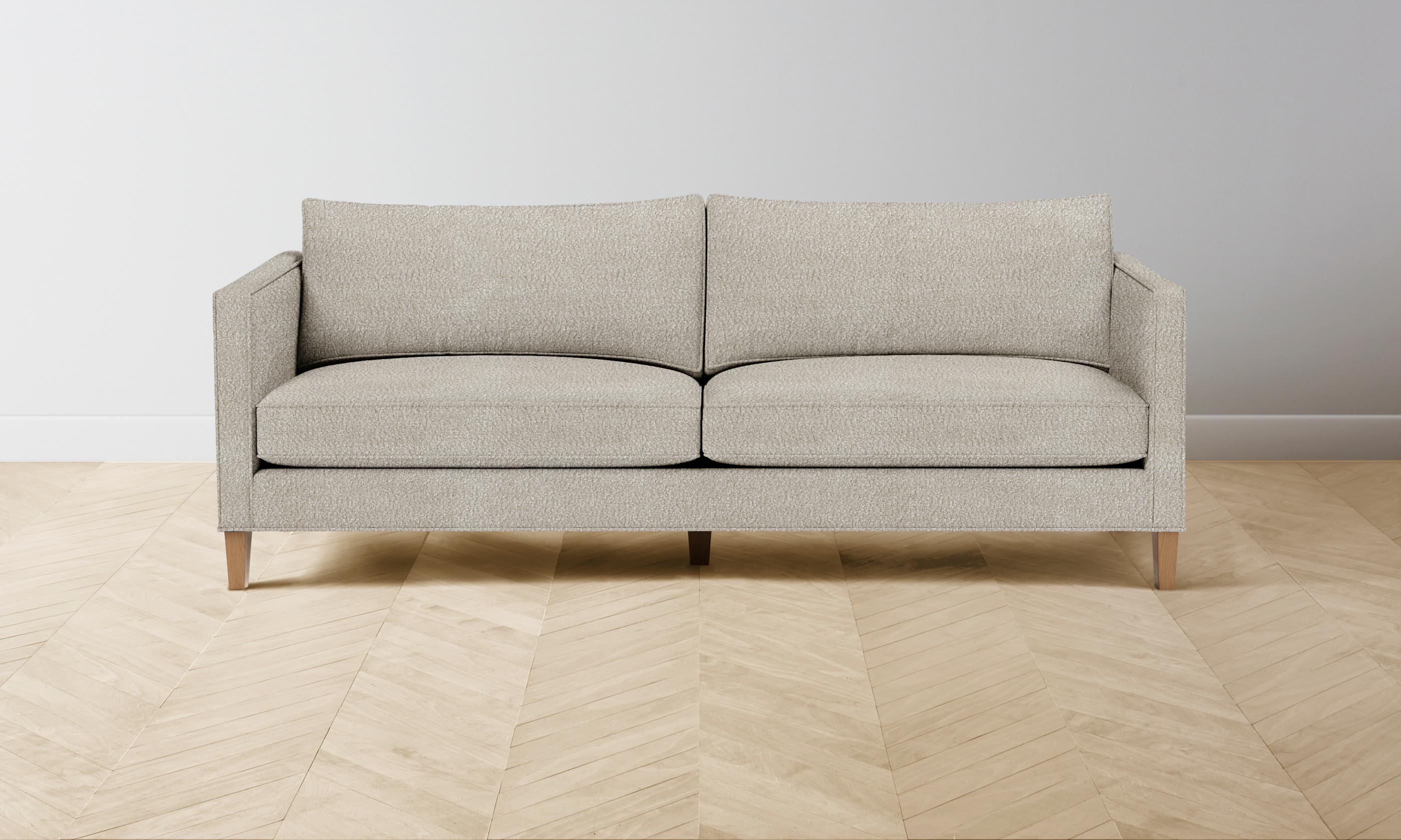 The Crosby Sofa - Premium Italian Bouclé Fabric Upholstered Modern Living Room Furniture for Cozy Home & Office Decor