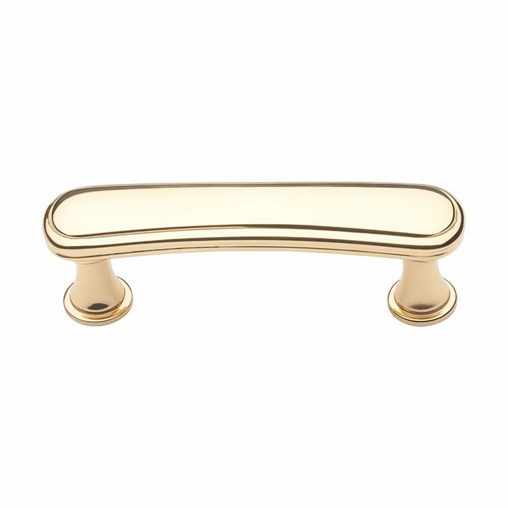 Baldwin 4366030 Bright Brass Severin Cabinet Pull - Elegant Hardware for Kitchen Cabinets, Bathroom Vanities & Furniture Drawers