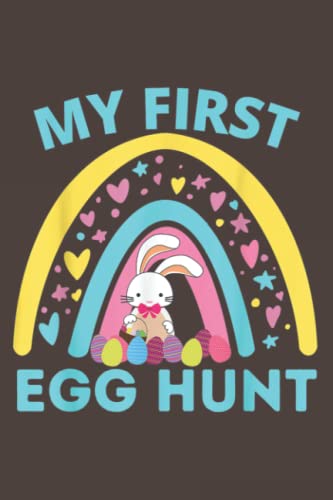 Easter Bunny Rainbow Notebook for Girls & Boys - 6x9 Inch My First Egg Hunt Journal with Special Cover Design - Perfect for Easter Egg Hunting, School Notes & Gift Giving