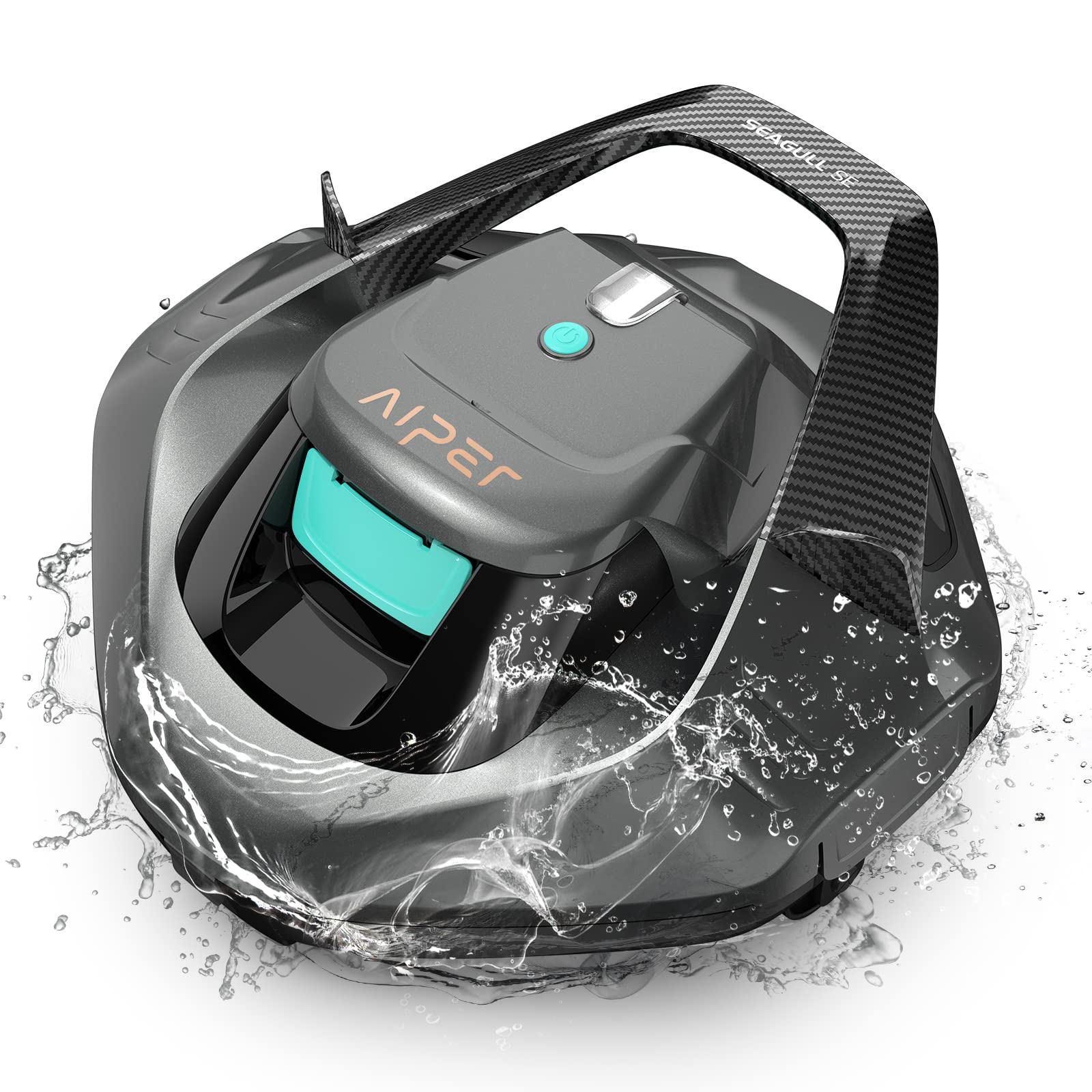 AIPER Cordless Robotic Pool Cleaner for Above-Ground Flat Pools - 90 Min Runtime, Self-Parking Tech, Lightweight Design | Perfect for Weekly Pool Maintenance & Quick Cleaning