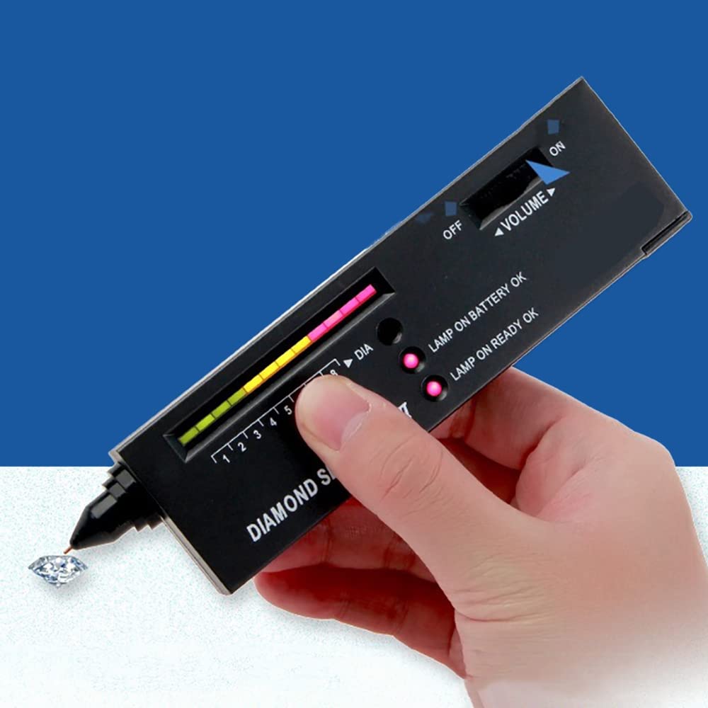 Gemstone Tester Pen - LED Diamond Indicator Jewelry Tester Tool with Carrying Case for Gemstone, Diamond, Moissanite & Crystal Identification | Perfect for Jewelers, Pawn Shops & Gem Enthusiasts