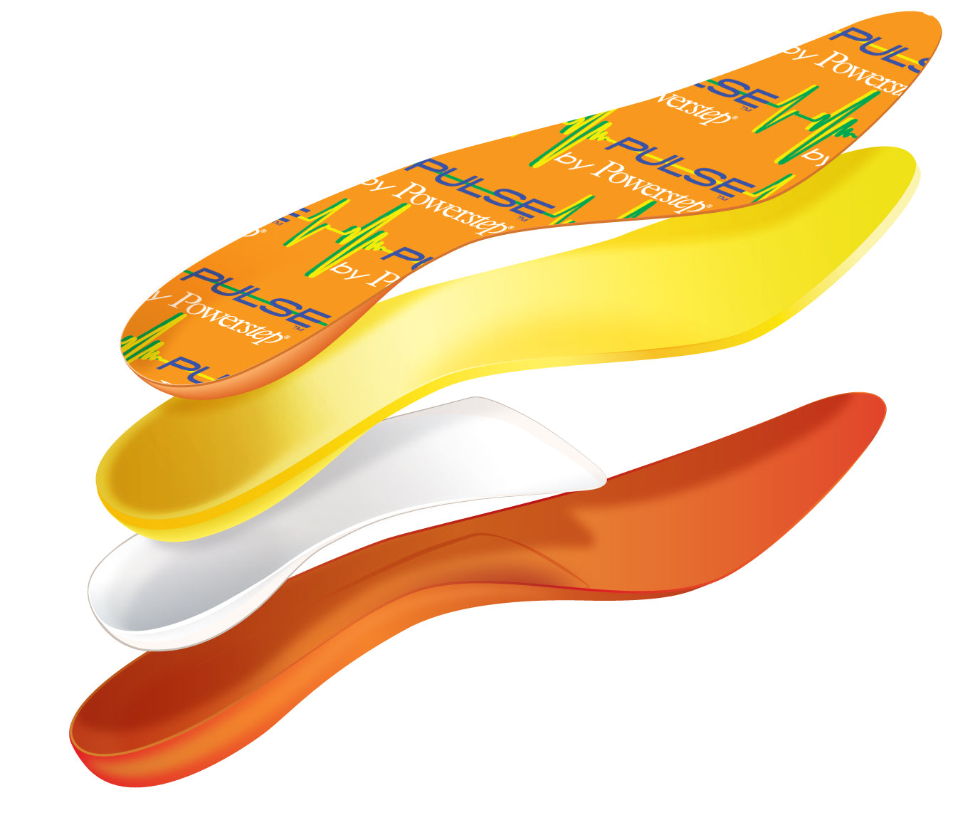 Powerstep Pulse Performance Insoles - Arch Support & Cushioning for Running, Walking & Standing All Day - Ideal for Athletes & Active Lifestyles