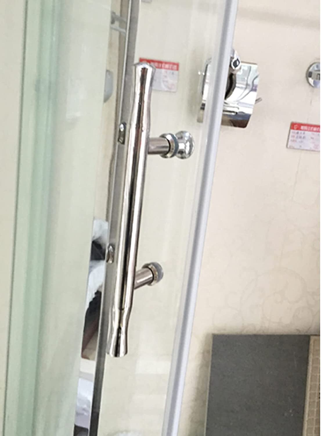 Modern Stainless Steel Shower & Glass Door Handle - Full Polished Finish Push Pull Knob for Bathroom, Entrance & Office Doors | Durable & Stylish Hardware for Home & Commercial Use