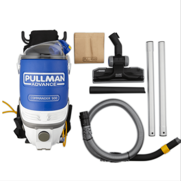 Pullman Advance Commander PV900 Commercial Backpack Vacuum Cleaner - Powerful 900W Motor for Deep Cleaning in Offices, Hotels & Schools