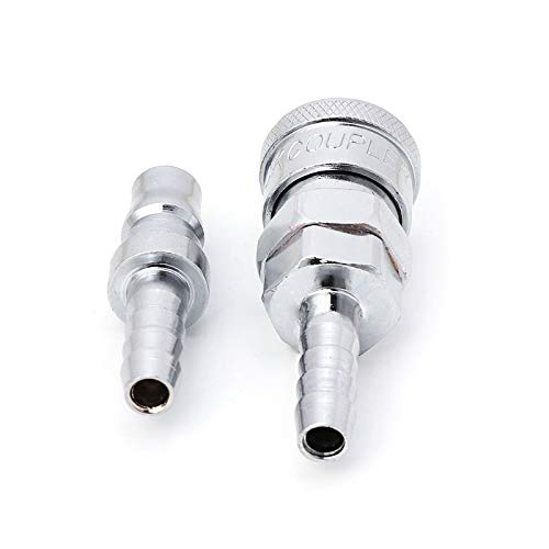 2 Pack 8mm Pneumatic Air Line Quick Release Coupler Connectors for Compressor - Heavy Duty Industrial Air Hose Fittings for Air Tools, Pneumatic Systems & Workshop Use