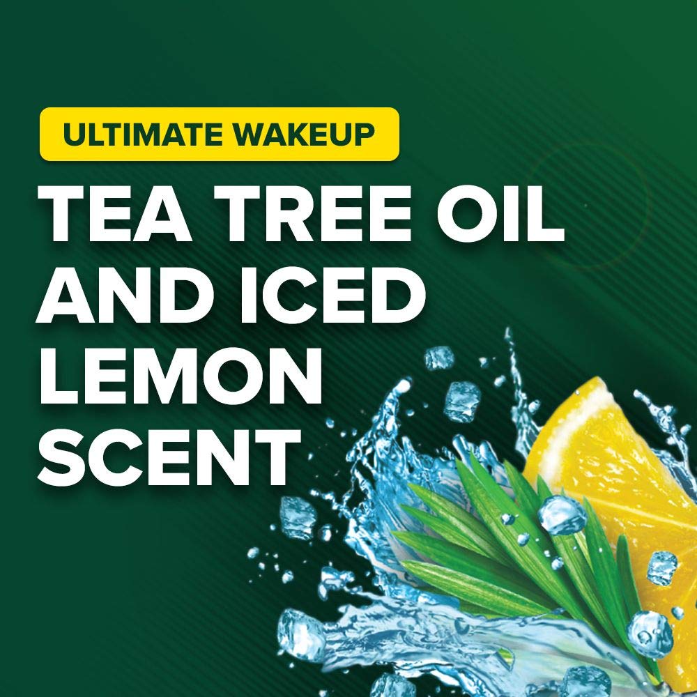 Irish Spring Ultimate Wake Up Tea Tree Face & Body Wash for Men - Moisturizing & Antibacterial Body Wash (18 fl oz, 4 Pack) - Refreshing Shower Gel for Gym, Workout & Daily Use