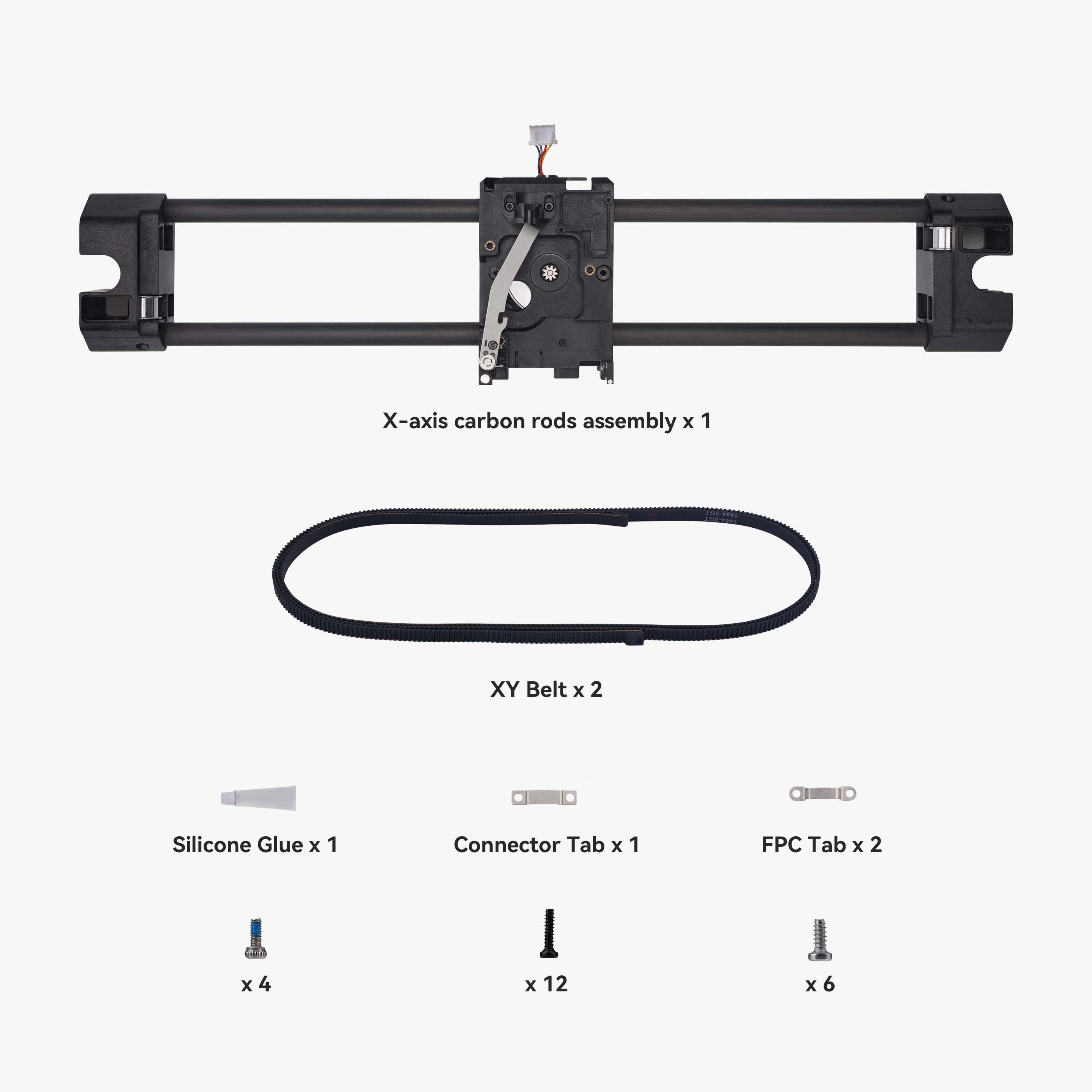 Bambu Lab X-Axis Carbon Fiber Rods Assembly - High-Performance Upgrade for 3D Printers | Perfect for DIY Printing & Precision Engineering Projects