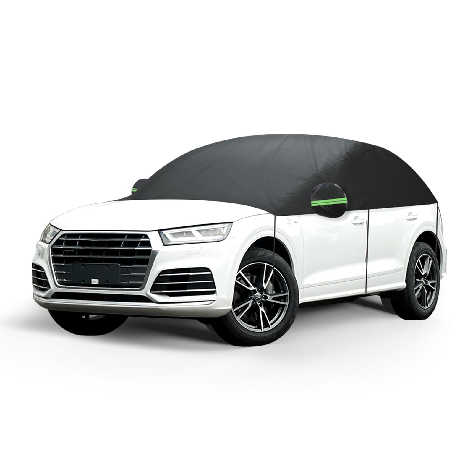 All-Season Half Car Cover for Sedans & SUVs - Thickened Windshield Snow Cover & Full-Window Protection | Winter Car Accessories for Snow, Ice & UV Protection (Perfect for Parking, Travel & Extreme Weather)