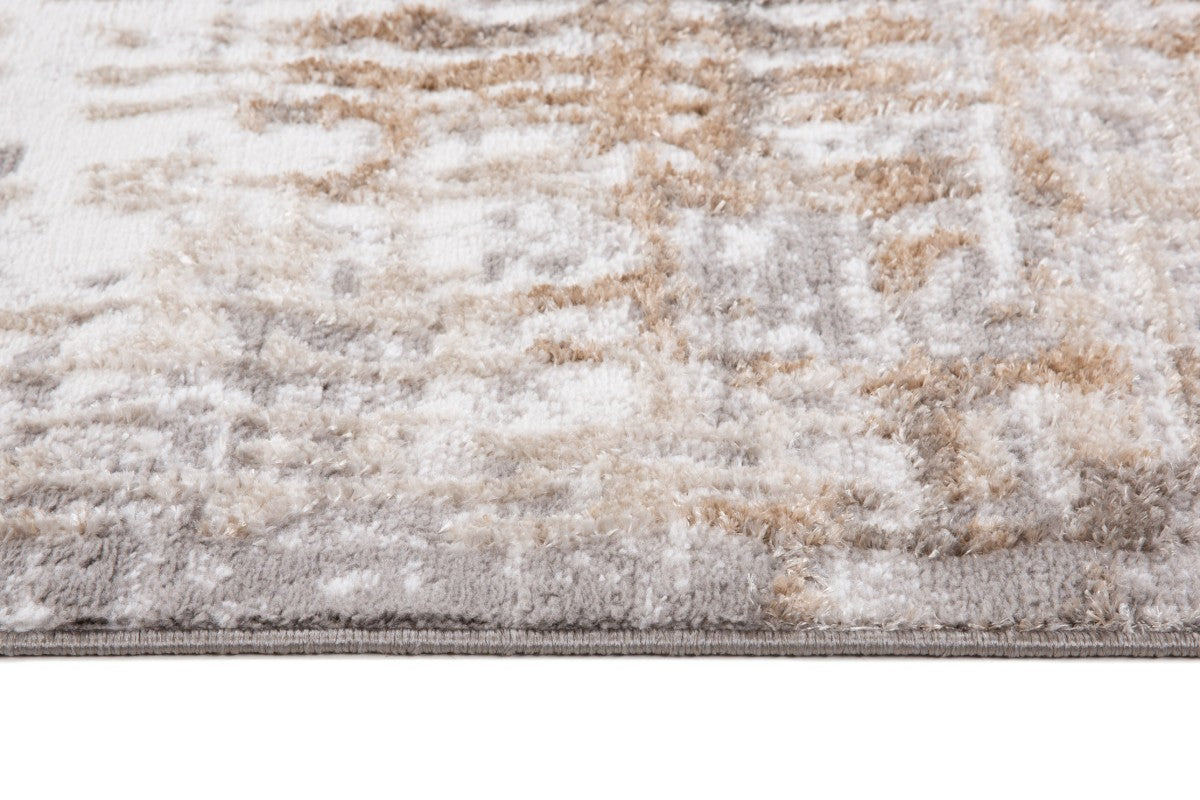 5' x 8' Soft Plush Area Rug - Grey Cream Beige Ombre - Non-Slip Living Room Bedroom Rug for Home Decor & Cozy Spaces