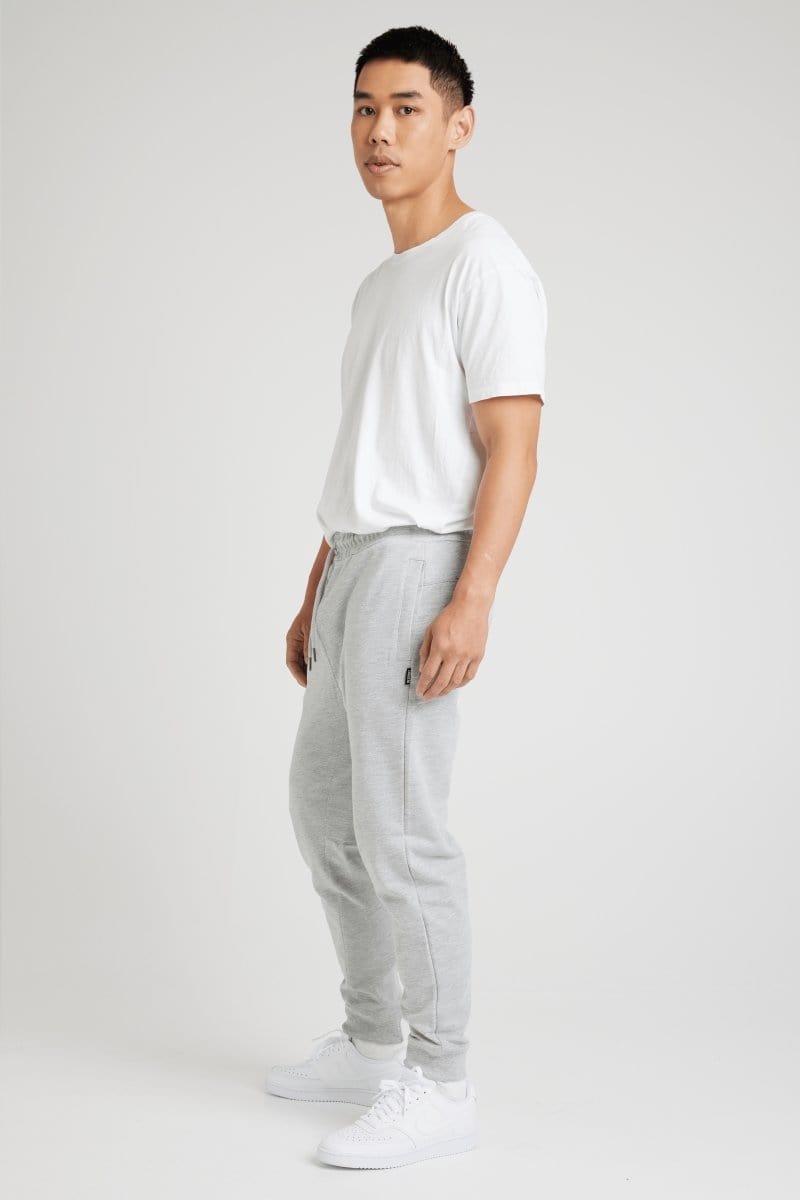 INSPORT Men's Boston Slim Fit Grey Track Pants - Lightweight Joggers for Running, Gym & Casual Wear