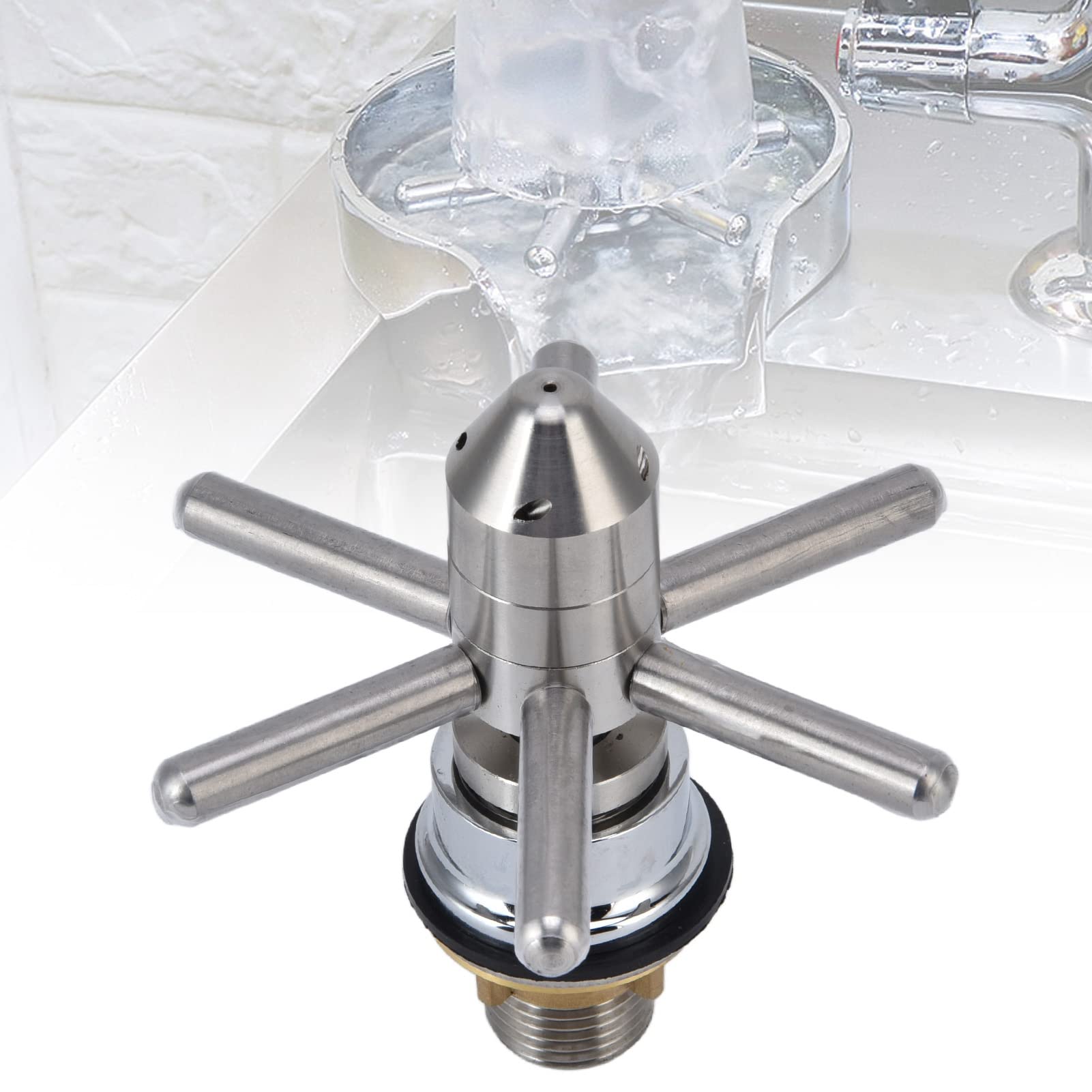 Stainless Steel Sink Glass Rinser Cup Washer - Bar, Restaurant & Coffee Shop Kitchen Sink Cleaner for Wine, Beer & Drinking Glasses - Perfect for Commercial & Home Use
