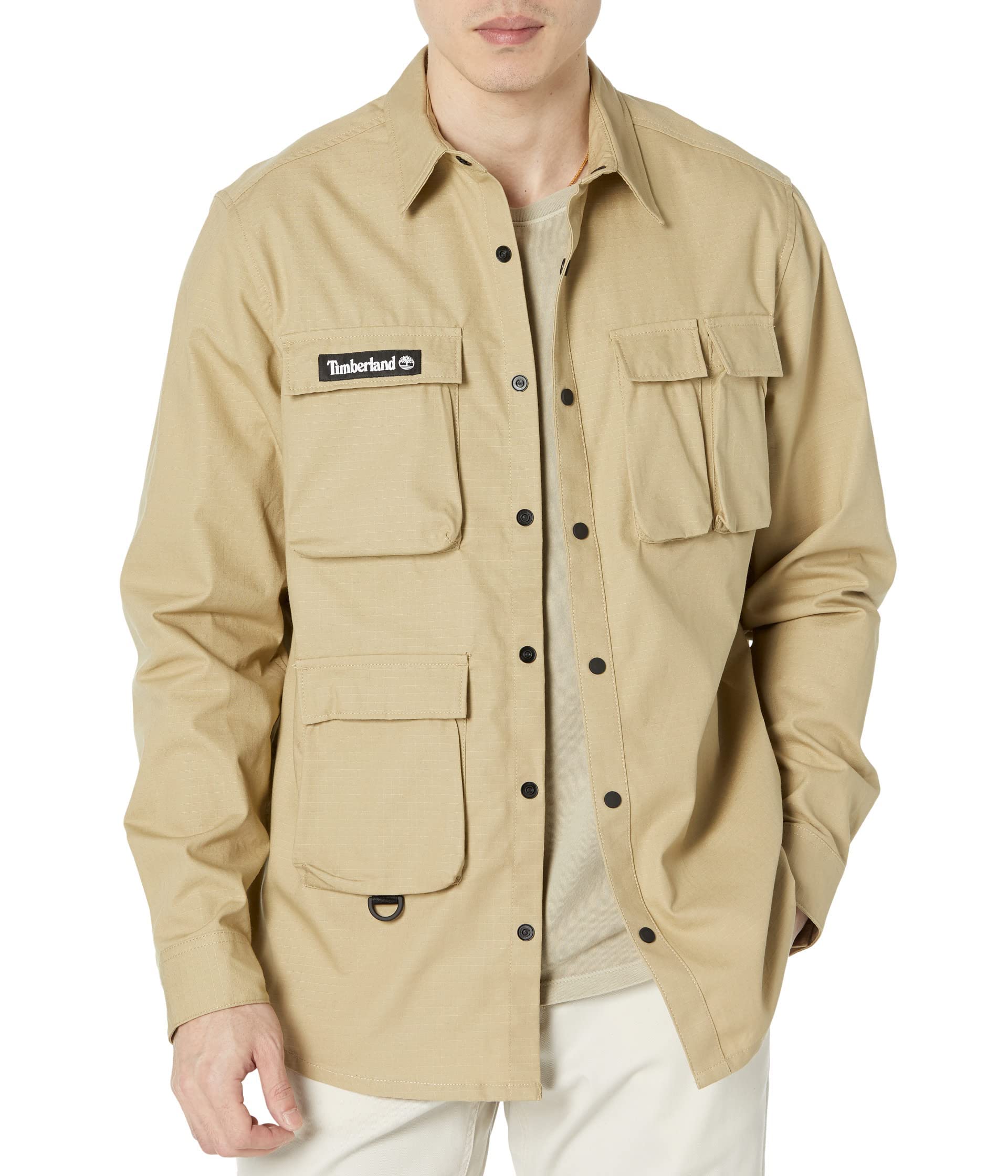 Timberland Men's Utility Overshirt Jacket - Durable Workwear Shirt for Outdoor & Casual Wear | Hiking, Camping & Everyday Use
