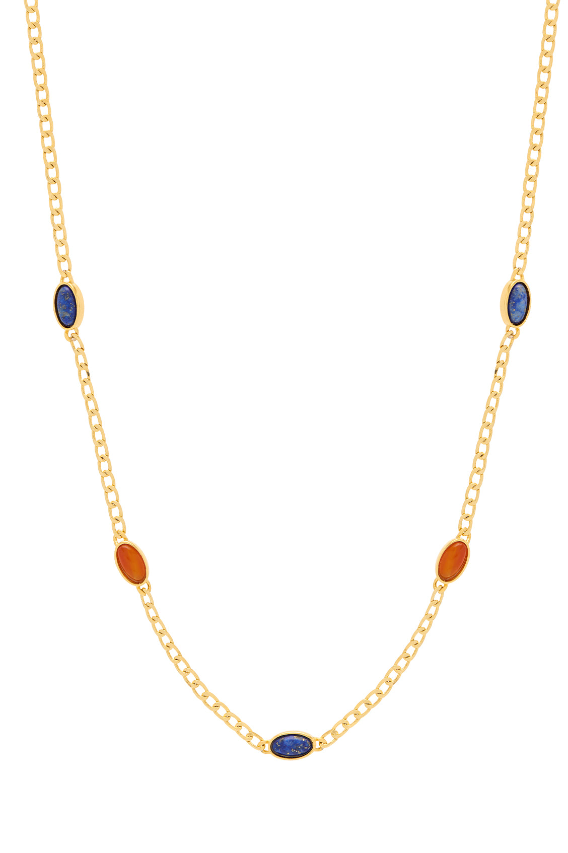 Gemstone Chain Necklace for Women - Elegant Beaded Jewelry with Natural Stones - Perfect for Gift, Party & Everyday Wear