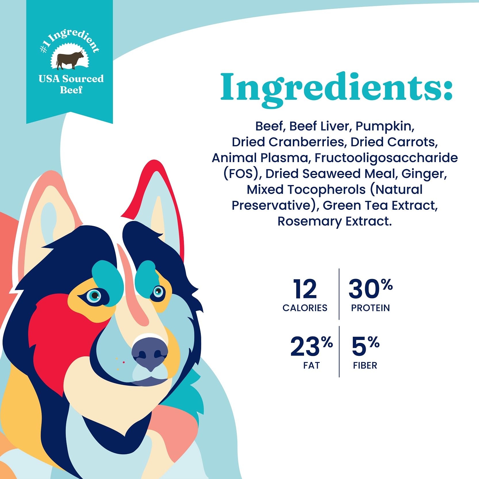 Premium Freeze-Dried Raw Dog Food with Real Beef, Pumpkin & Superfoods - Grain-Free, High-Protein Meal Topper or Treat - 1.5oz for Small & Medium Dogs - Perfect for Travel, Training & Digestive Health