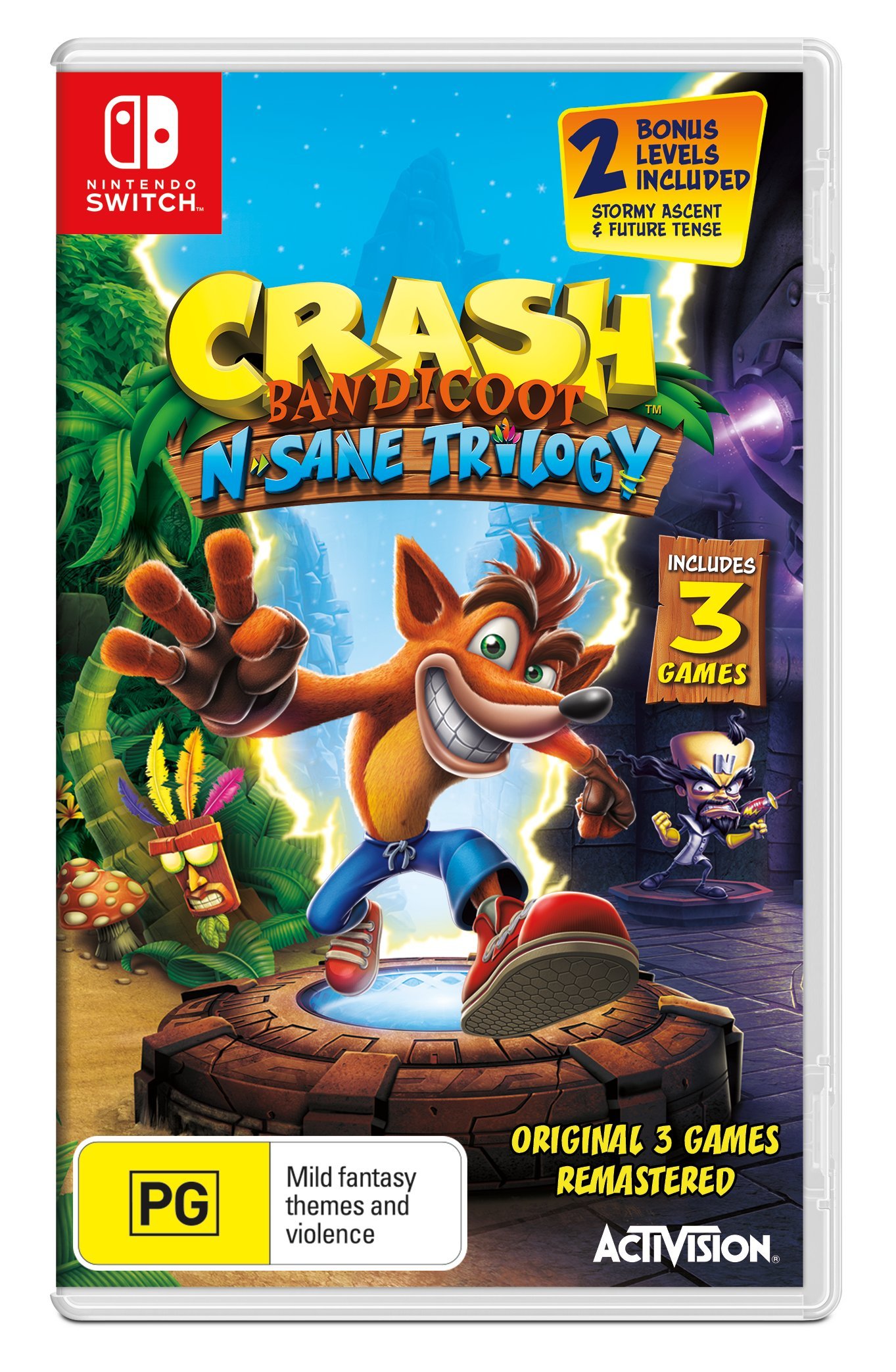 Crash Bandicoot N. Sane Trilogy for Nintendo Switch - Non-US Version | Classic Platformer Game for Kids & Adults | Perfect for Travel, Parties & Family Game Nights