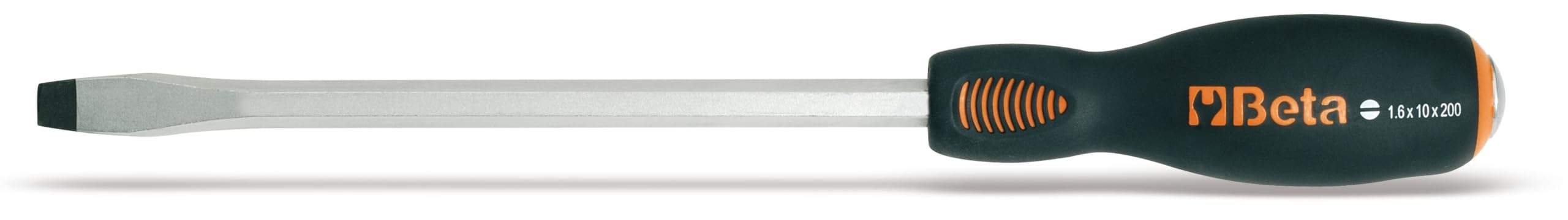 Beta 1241 6.5x6.5x125mm Steel Slotted Screwdriver - Perfect for Home Repairs, Furniture Assembly & DIY Projects