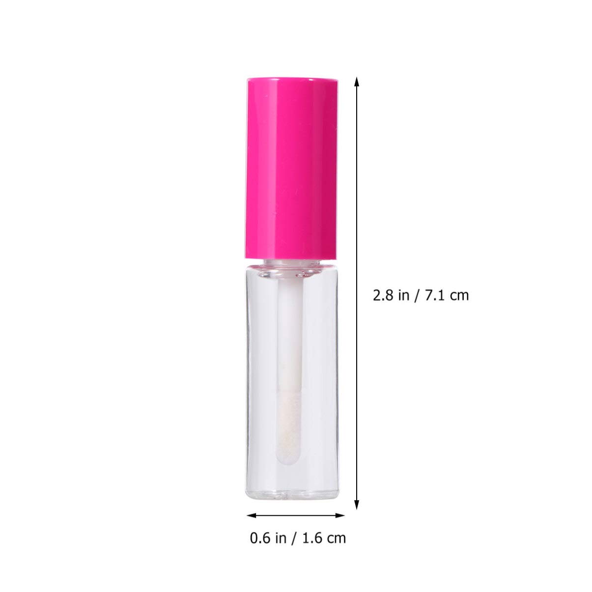 Lurrose 100 Pcs Clear Empty Lip Tubes with Brush Wand - Refillable Lip Gloss Containers for DIY Lip Samples, Travel Makeup Kit & Cosmetic Storage (Rosy) - Perfect for Home Beauty Salon, Professional Makeup Artists & On-the-Go Touch Ups