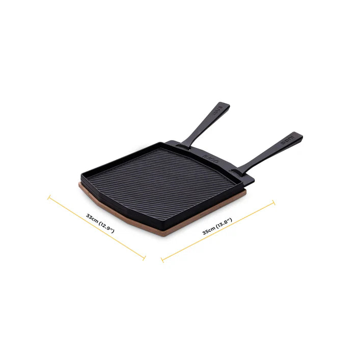 Ooni Dual-Sided Grizzler Plate for Pizza Ovens - Premium Cast Iron Griddle for Outdoor Cooking, Grilling & BBQ Accessories - Perfect for Backyard, Camping & Tailgating Parties