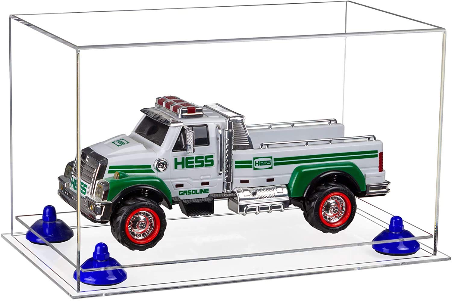 Clear Acrylic Display Case with Adjustable Risers - Perfect for Collectibles, Jewelry & Retail Merchandise Showcase - Home, Office & Store Decor