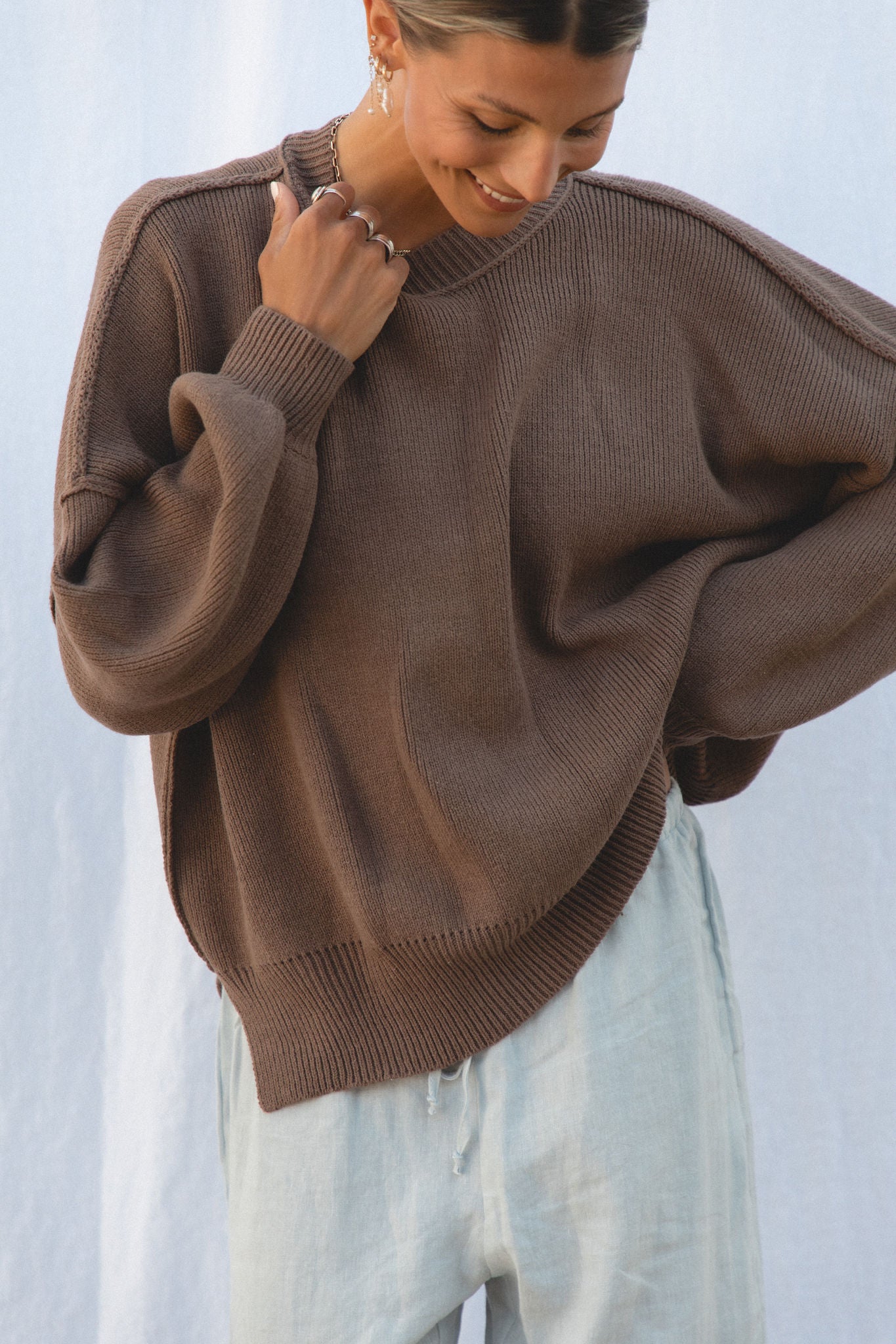 Chloé Oversized Knit Sweater for Women | Soft Chunky Cable Knit Pullover | Winter Warm Casual Wear | Perfect for Holiday Parties & Cozy Nights