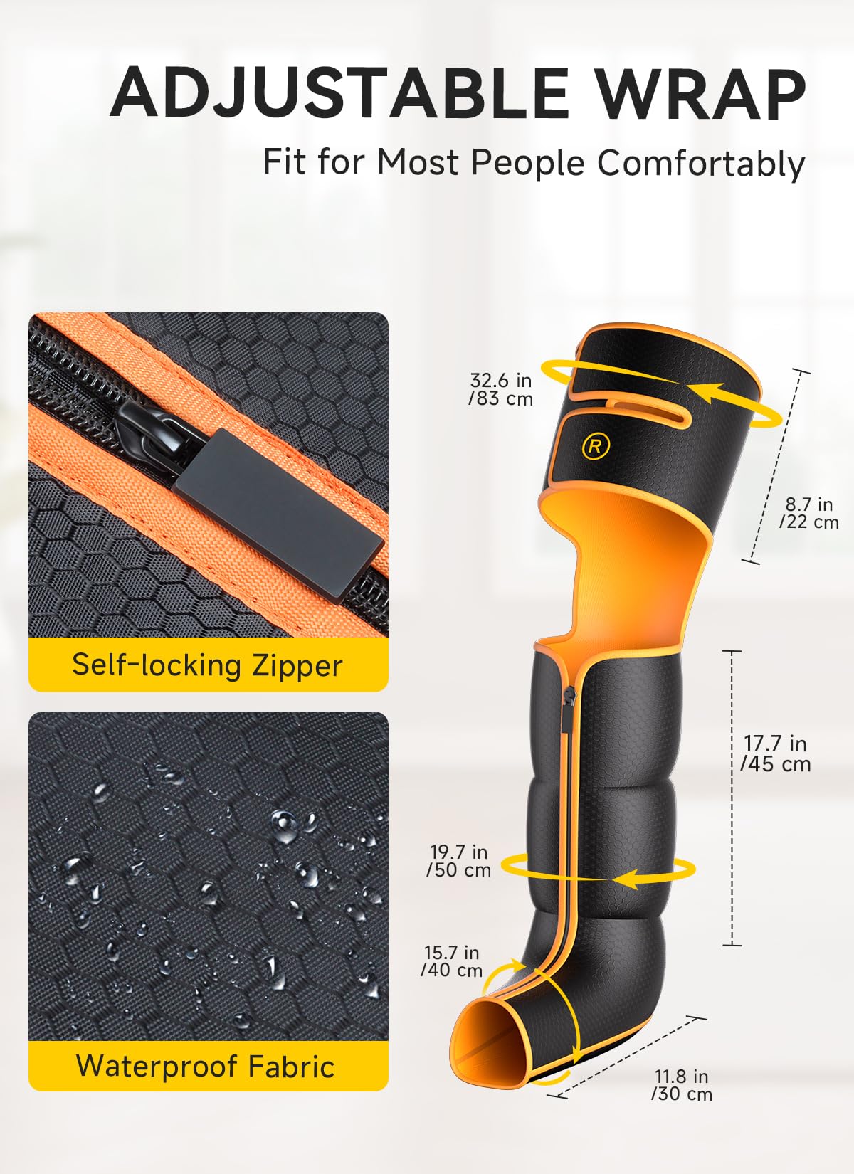 Leg Massager with Heat & Compression - Foot, Calf & Thigh Massager for Circulation & Pain Relief - 3 Intensity Levels & 6 Massage Modes with Handheld Controller - FSA/HSA Eligible - Perfect for Relaxation After Workouts, Long Flights & Office Work
