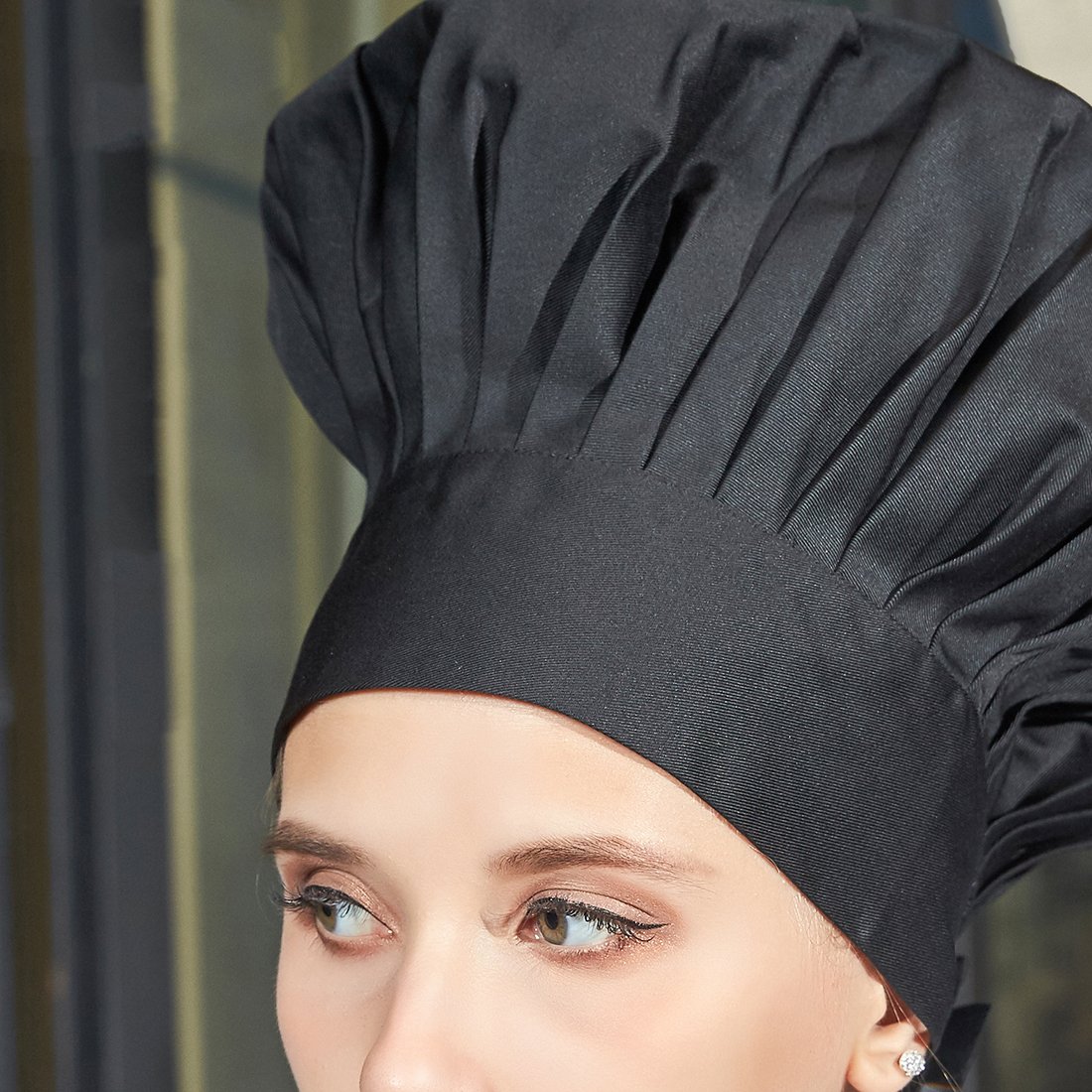 Unisex Adjustable Chef Hat - Professional Kitchen Cooking & Baking Cap for Men & Women (Black) - Perfect for Restaurants, Bakeries & Home Cooking