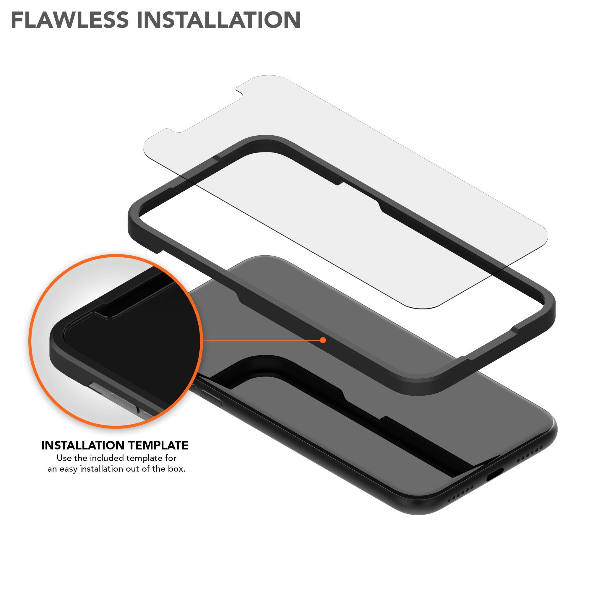 Rokform iPhone 11 & XR Tempered Glass Screen Protector - 2 Pack, Active Touch, Shatterproof, HD Clear, Case Friendly - Perfect for Outdoor Adventures & Daily Use
