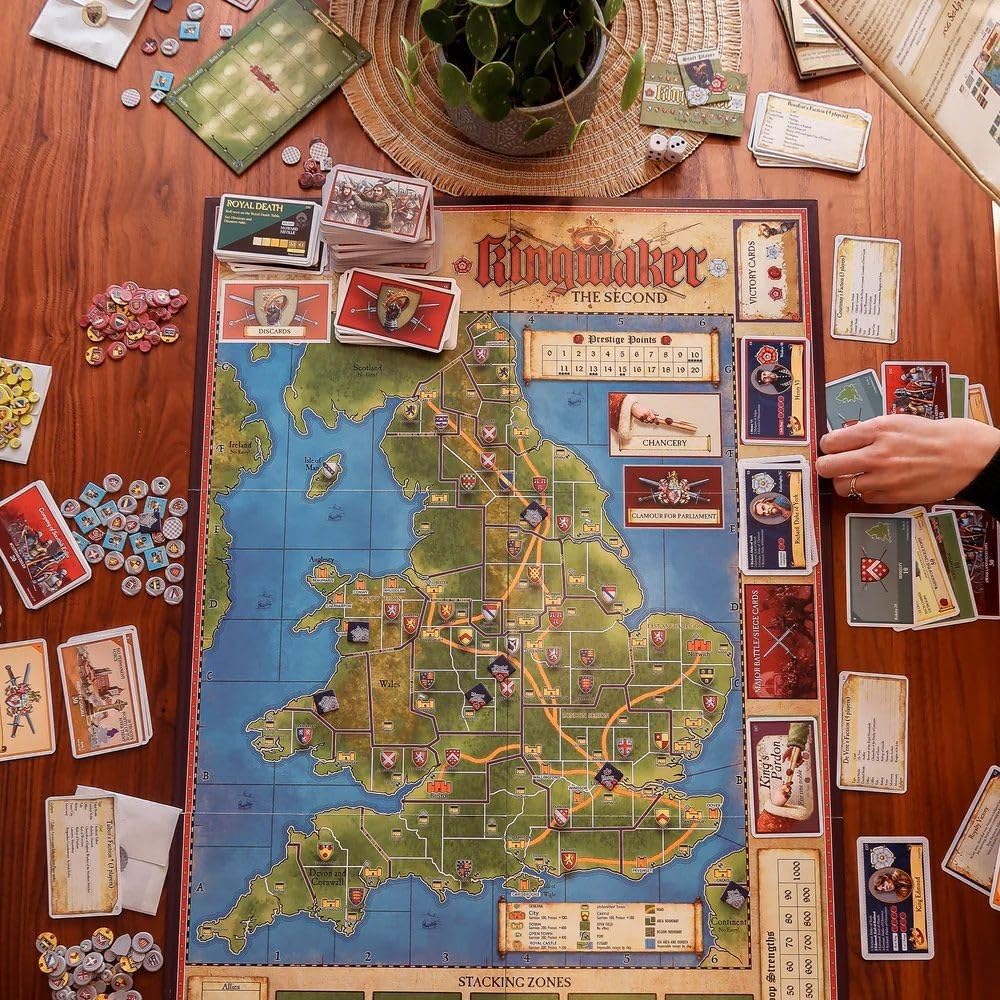 Kingmaker Strategy Board Game by Gibsons Games - 1-6 Players - 60-120 Min Medieval Political Adventure - Perfect for Family Game Nights & Teen/Adult Parties (Ages 14+) - English Edition - Great for History Lovers & Strategy Game Enthusiasts