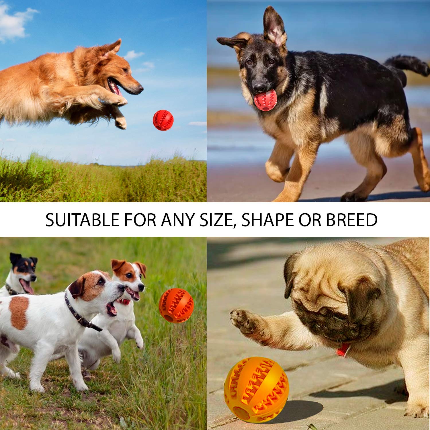**Weber's Wonders Set of 2 Paw Tricky Treat Ball - Interactive Dog Toy for Small & Large Breeds - Non-Toxic Rubber Food Dispenser for Teeth Cleaning & Mental Stimulation - Reusable, Washable & Durable - Perfect for Training, Playtime & Boredom Relief**
