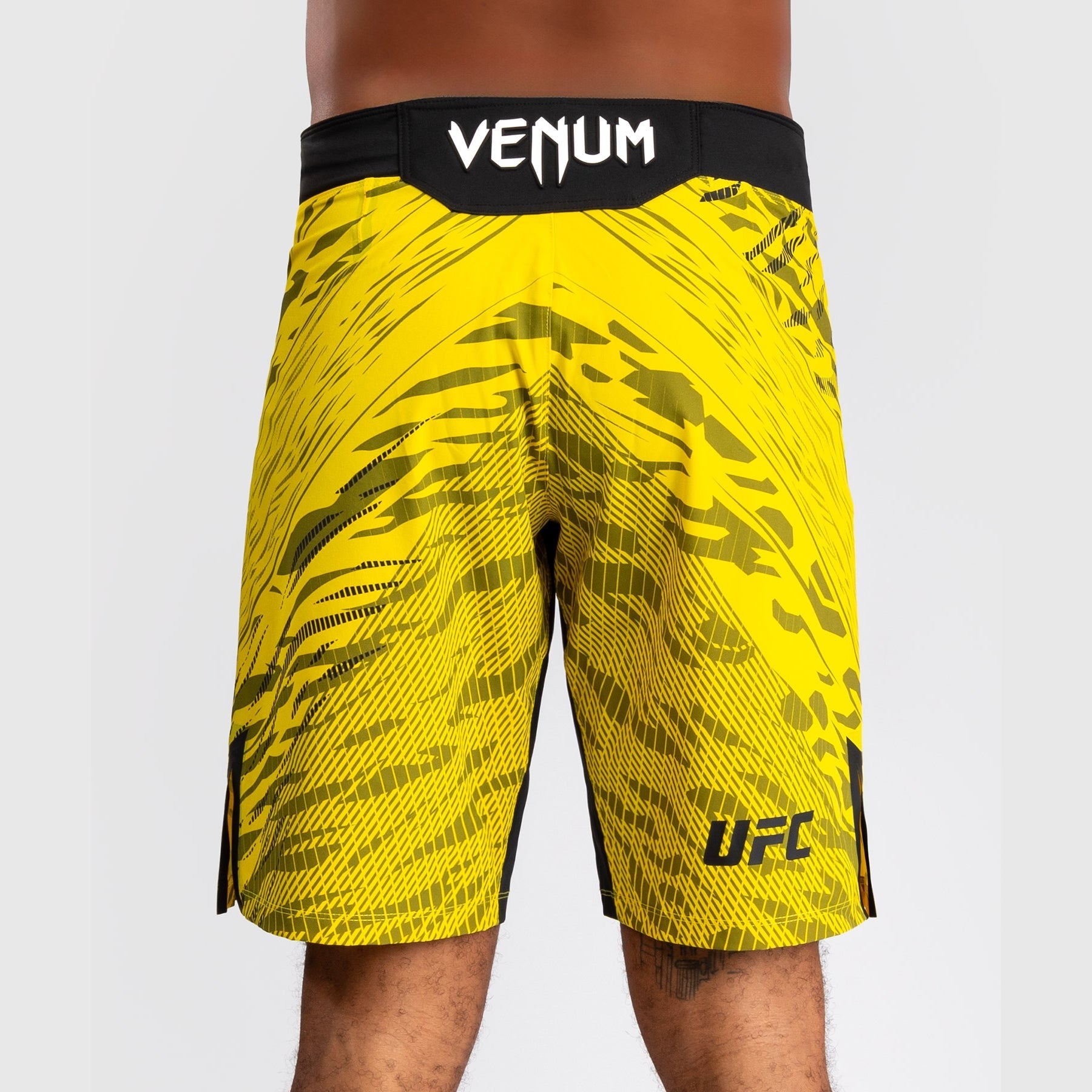 Venum UFC Fusion Authentic Fight Night Men's MMA Shorts - Long Fit, Yellow - Perfect for MMA Training, UFC Events & Combat Sports Workouts