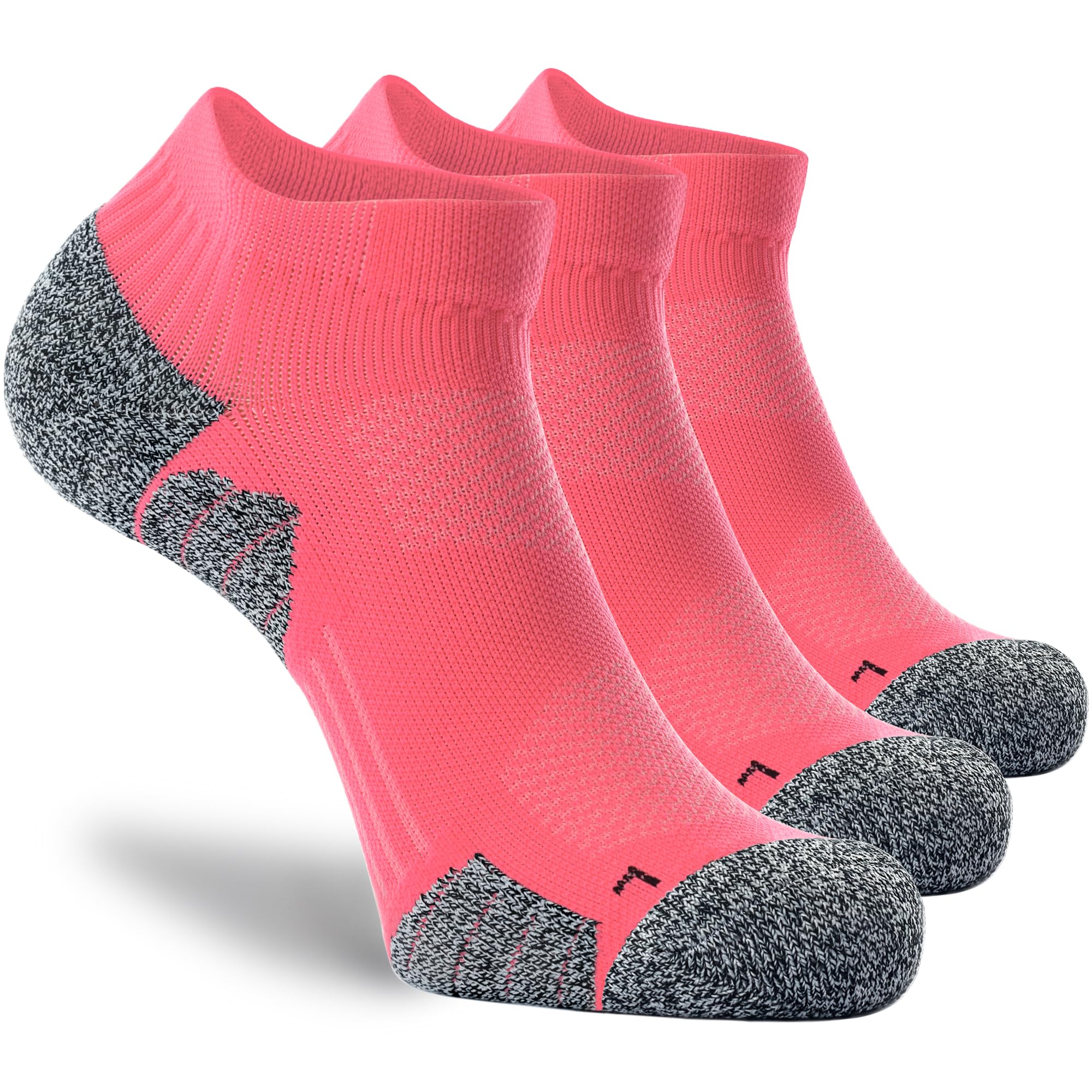 CWVLC Unisex Cushioned Compression Athletic Ankle Socks 6-Pack - Breathable Moisture-Wicking Workout Socks for Running, Hiking & Sports Performance