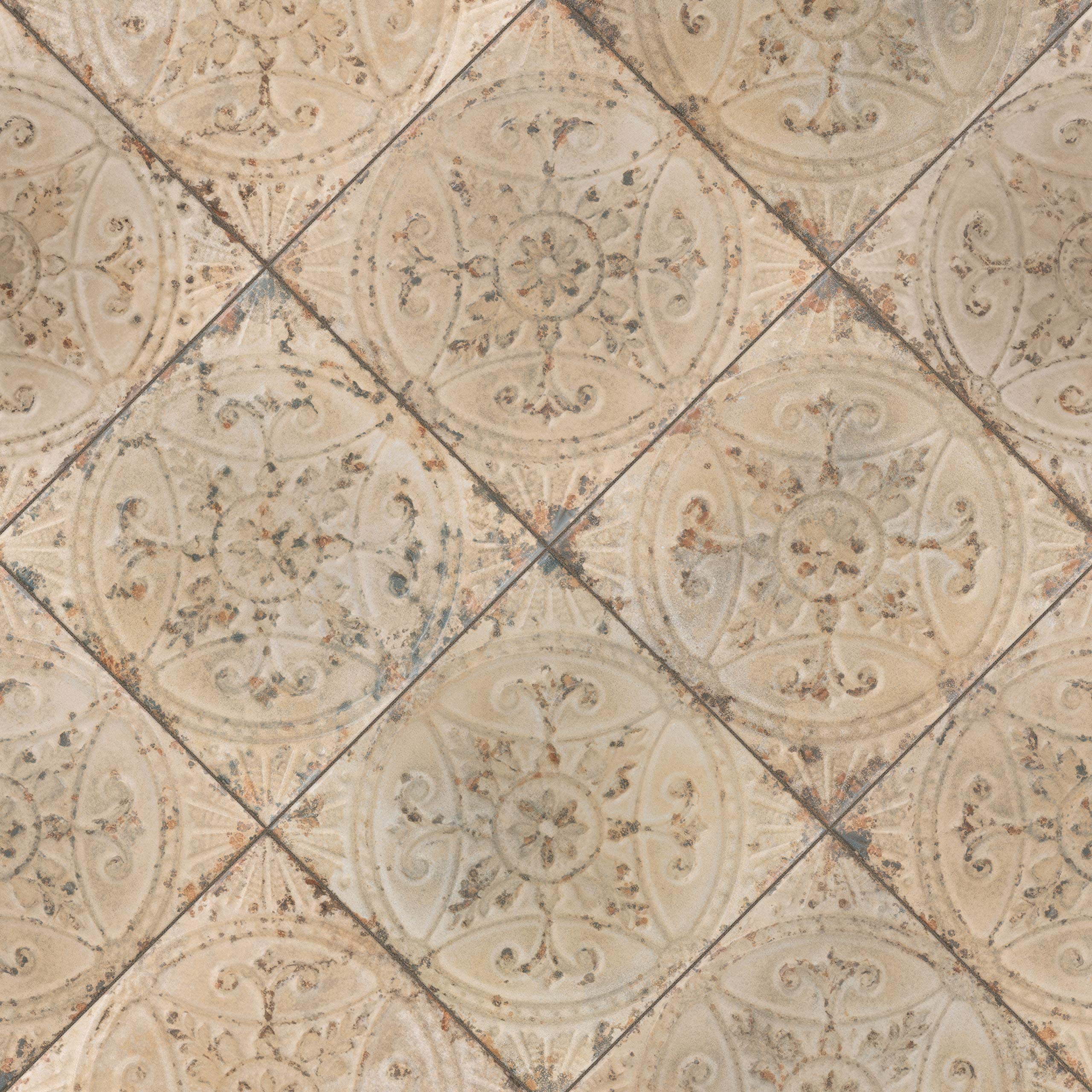 Merola Tile FPESAJB Saja Blanco 13x13 Inch Ceramic Floor & Wall Tile - Beige/Cream | Perfect for Bathroom, Kitchen & Living Room Decor