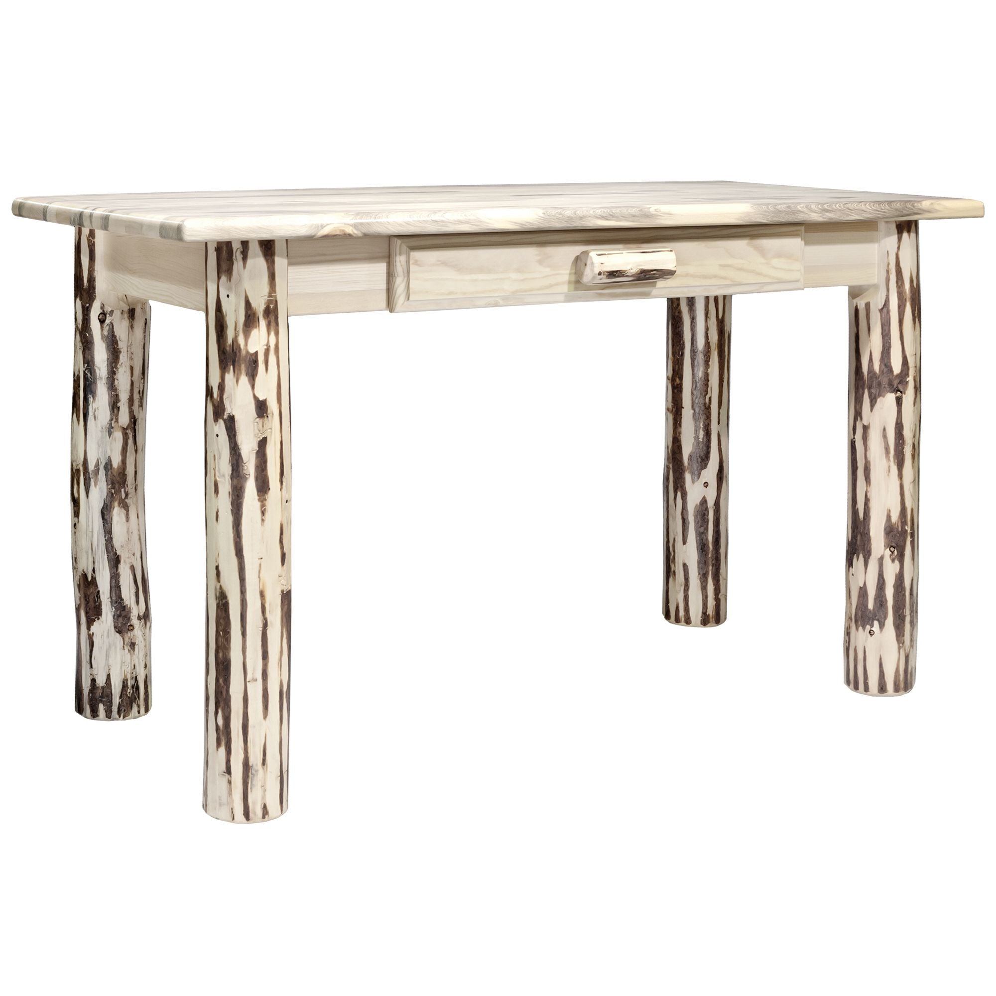 Montana Writing Desk - Vintage Style Wooden Home Office Desk with Drawers for Study & Work | Perfect for Small Spaces, Apartments & Home Offices