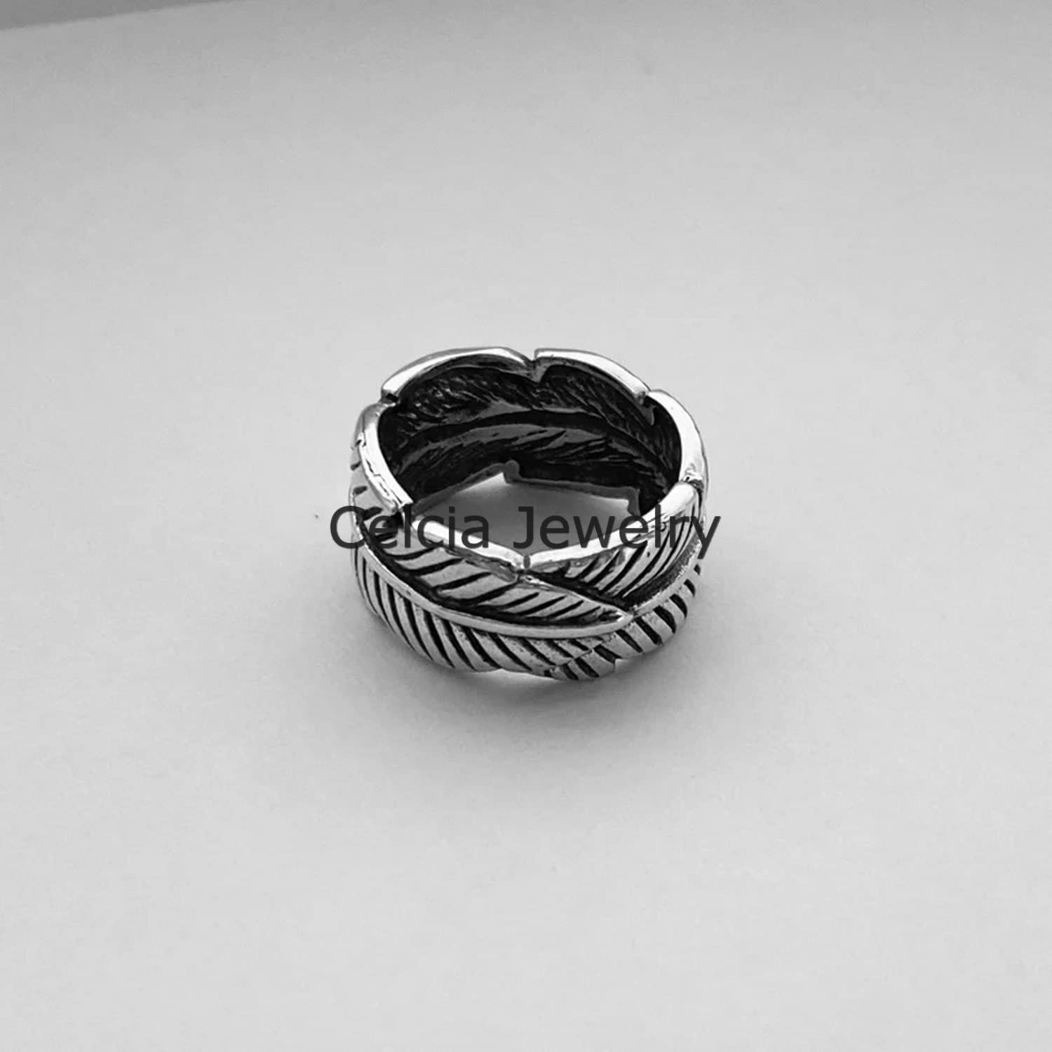 925 Sterling Silver Feather Wraparound Ring - Boho Bird Wing Jewelry for Women, Classic Religious Ring, Mothers Day Gift (Size 7) | Perfect for Boho Fashion, Spiritual Wear & Special Occasions