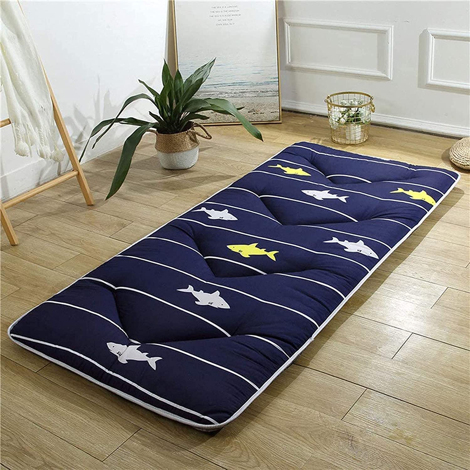 Japanese Tatami Floor Mat - Foldable Futon Mattress for Single Bed, Student Dormitory | Portable Rolling Massage Bed Pad | Perfect for Small Spaces, Yoga, Meditation & Guest Sleeping