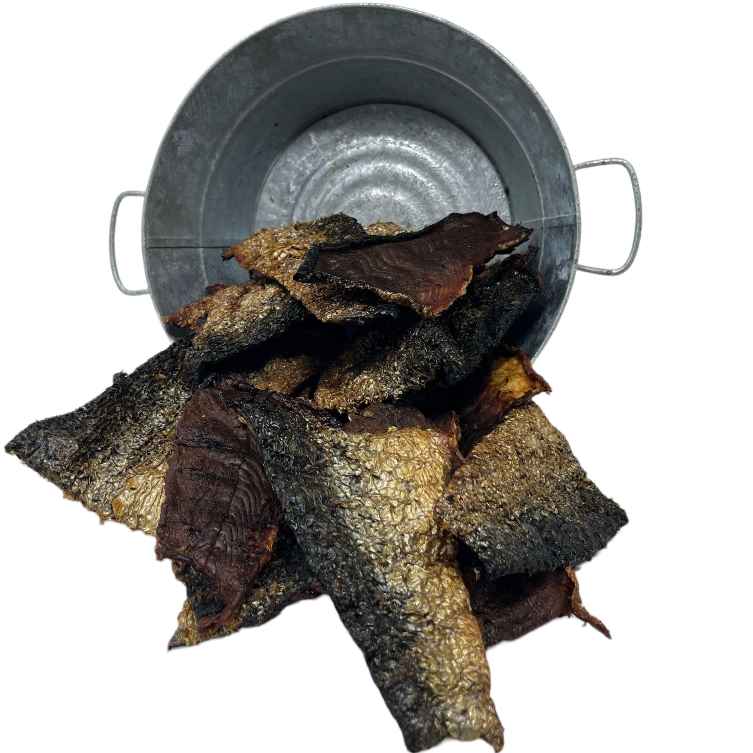 Premium Salmon Fish Skin Dog Treats - All Natural, Healthy & Crunchy Snacks for Dogs & Puppies - High Protein, Grain Free Dog Treats - Perfect for Training, Rewards & Dental Health