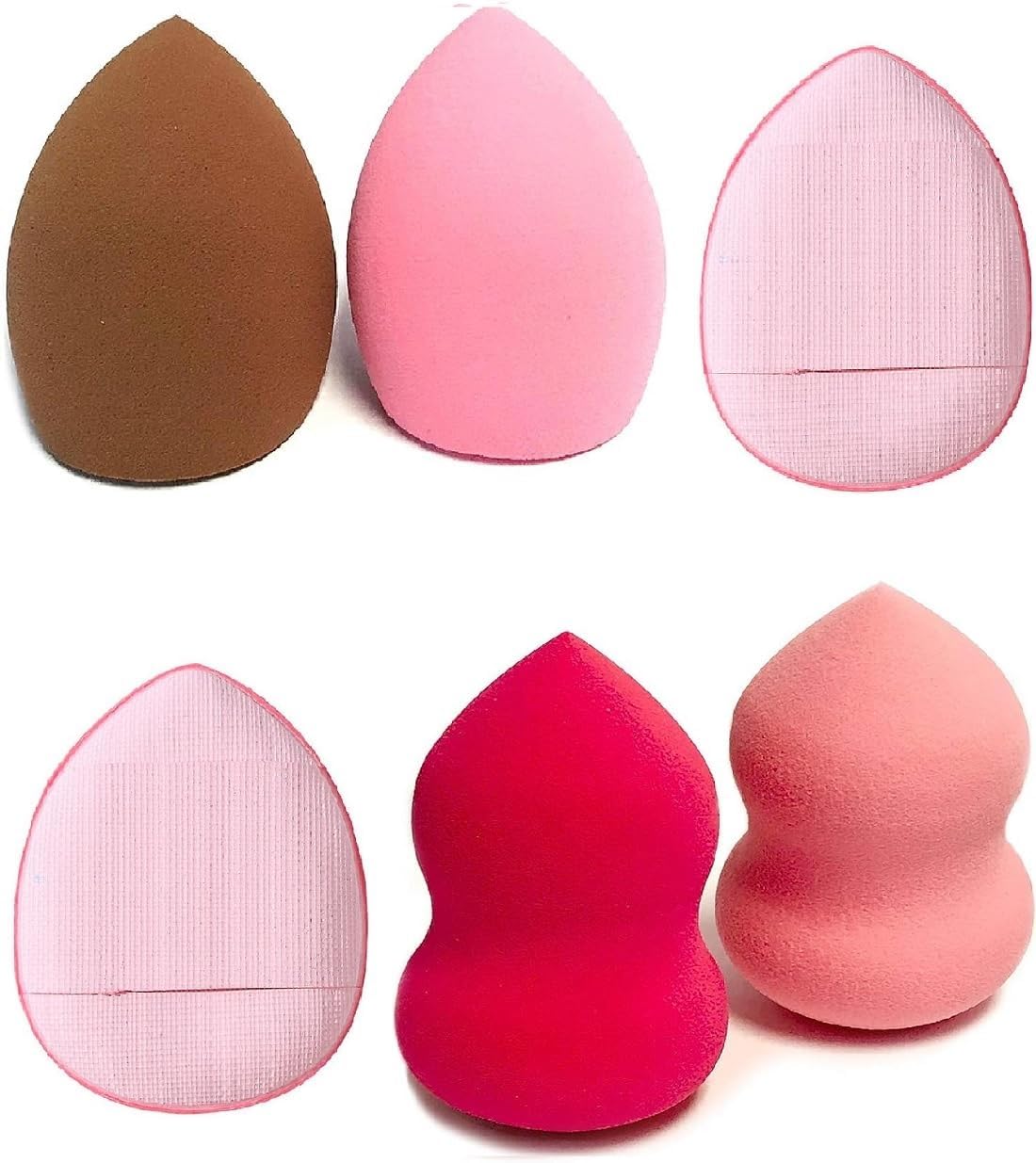 Beautiflame 4-Piece Makeup Sponge Set - Soft Loose & Finger Blender Sponges for Flawless Foundation, Cream, Powder & Liquid Application - Makeup Blending Beauty Sponge Set - Perfect for Daily Makeup, Travel & Professional Use